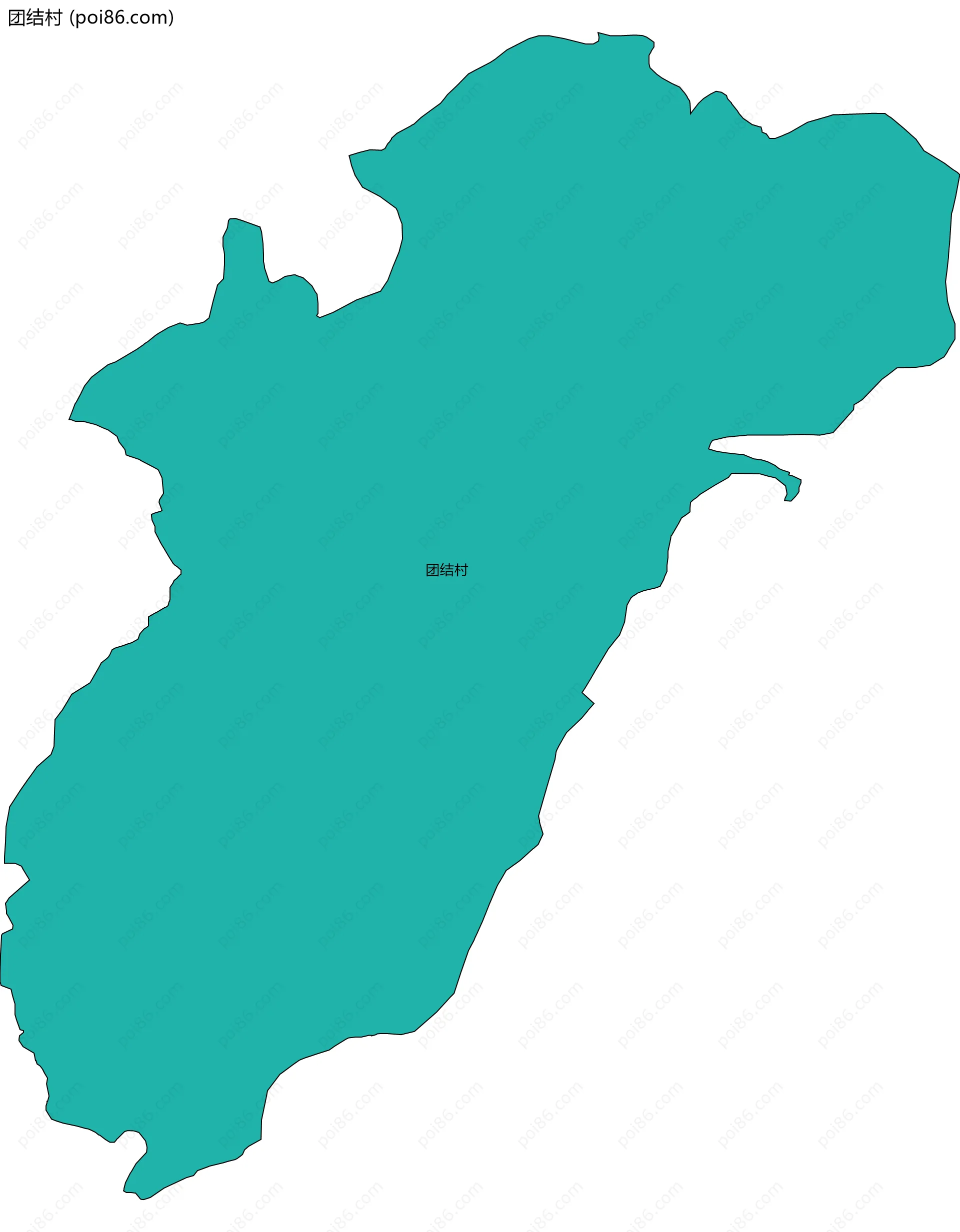 团结村边界地图