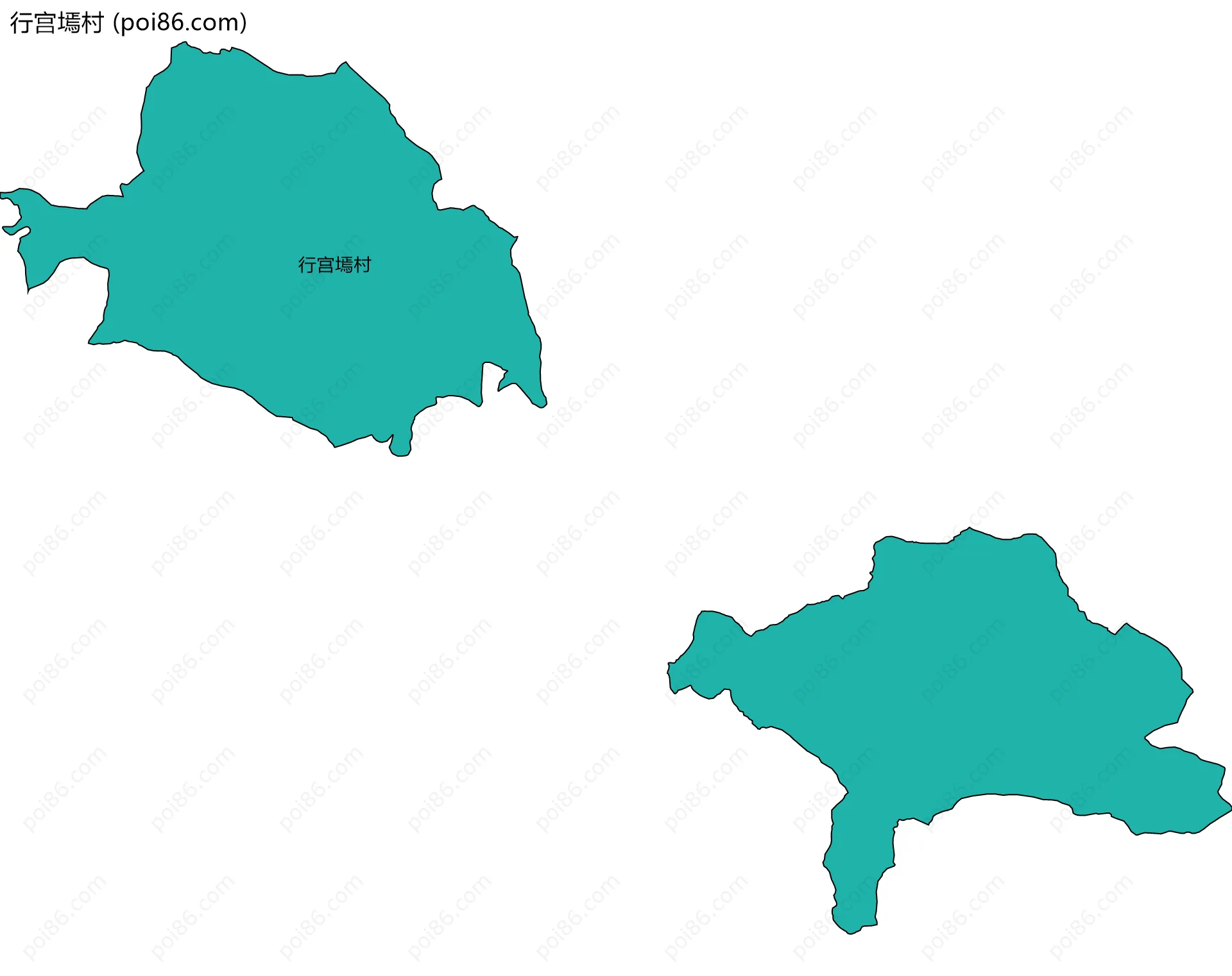 行宫墕村边界地图