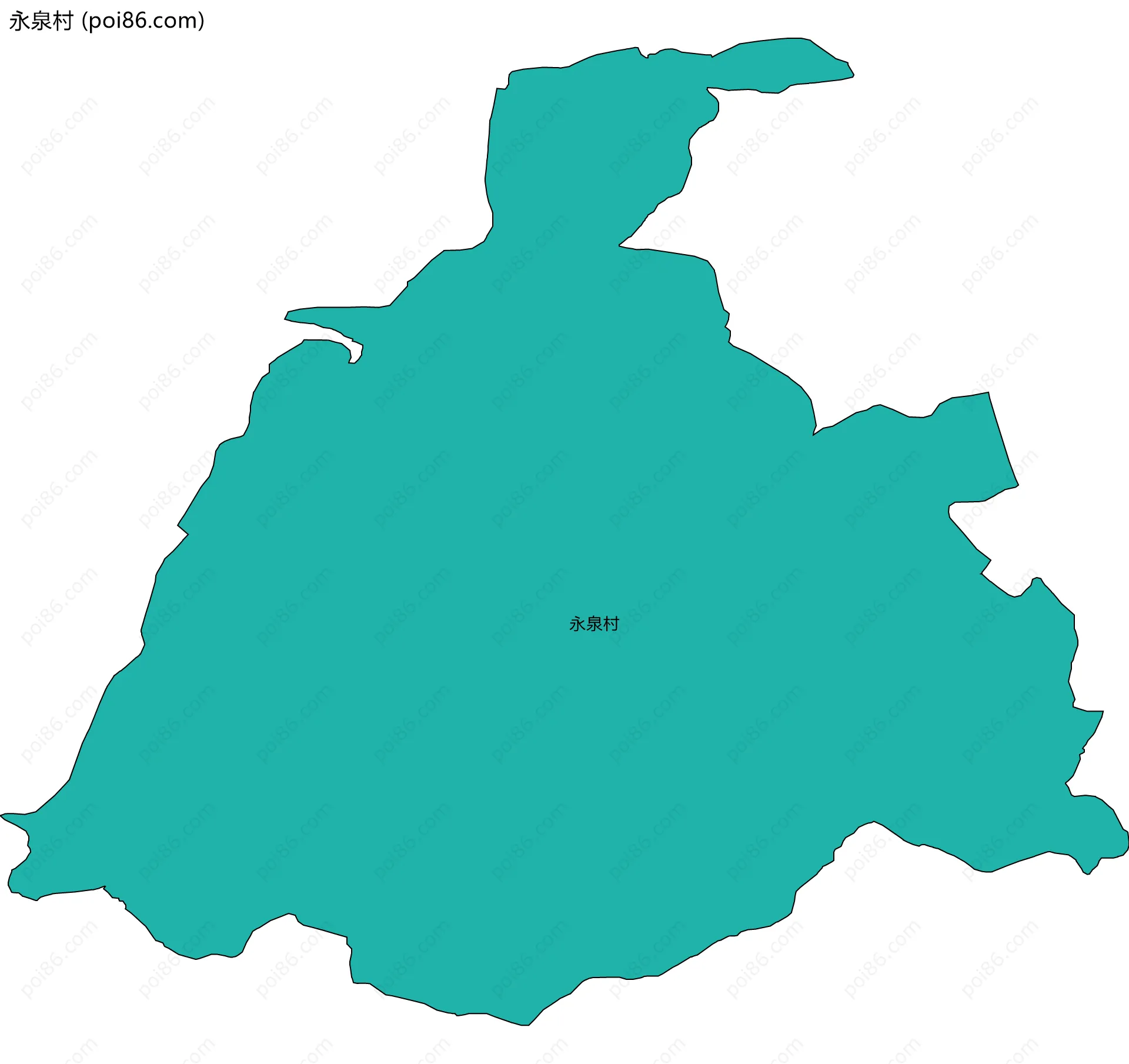 永泉村边界地图