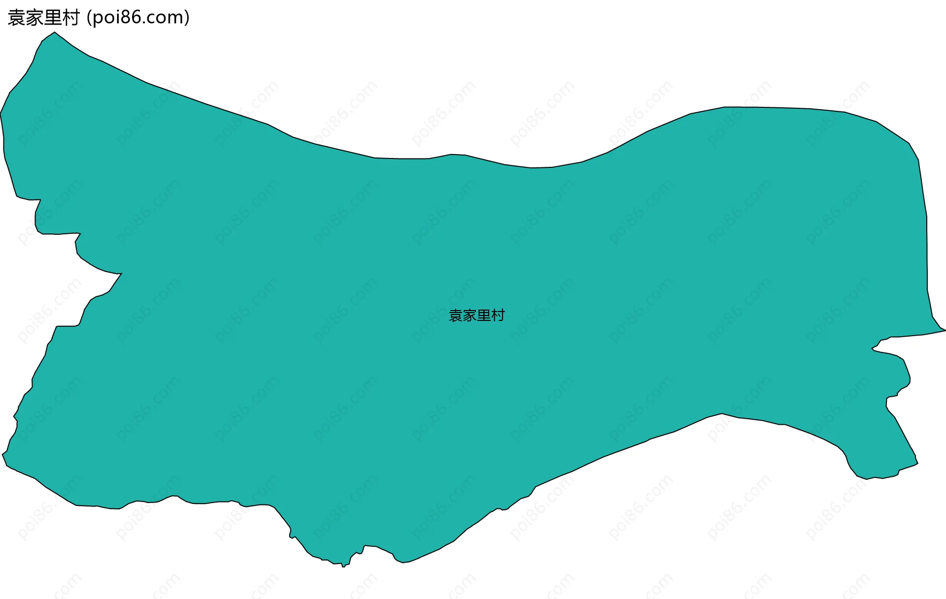 袁家里村边界地图