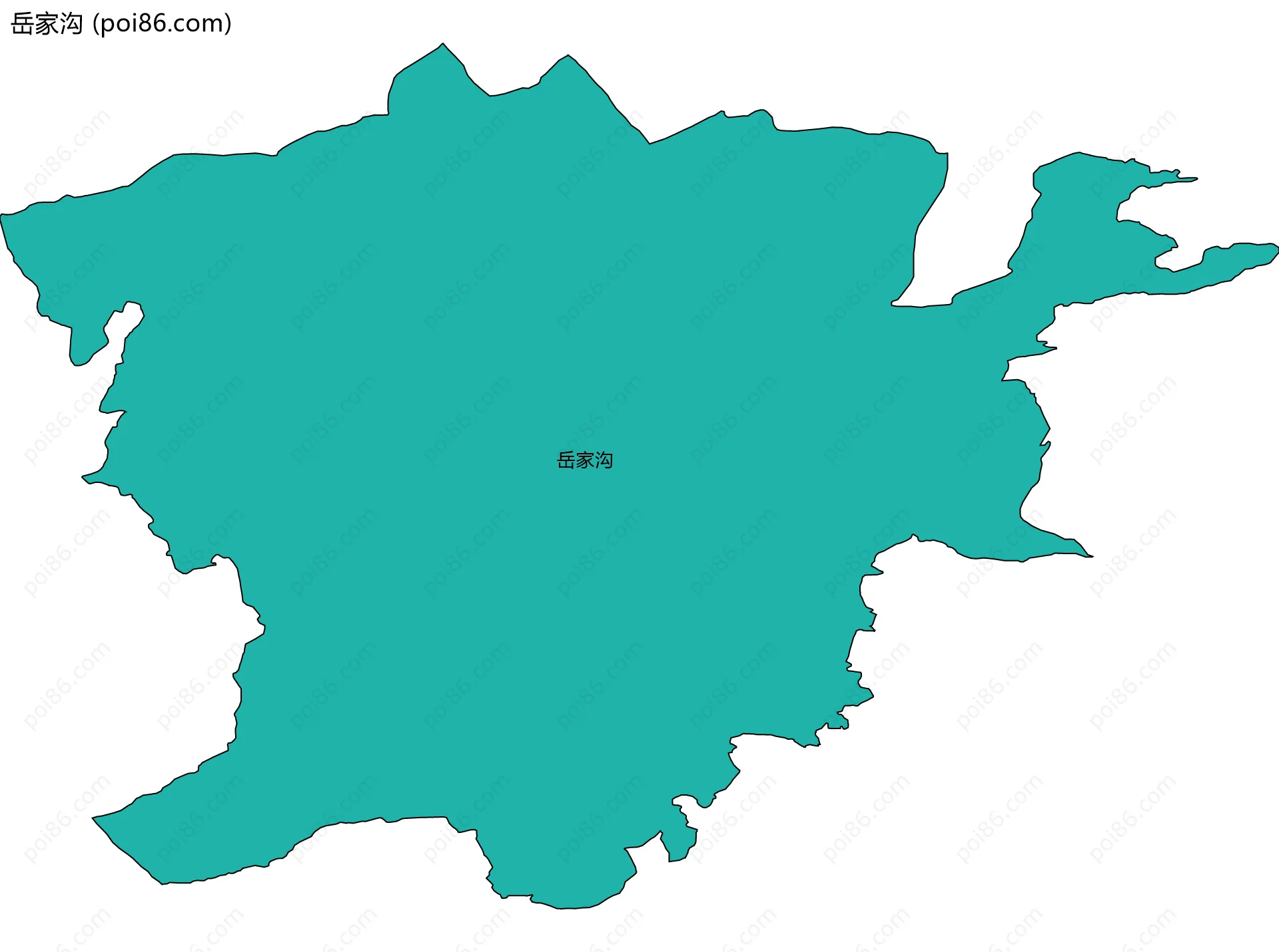 岳家沟边界地图