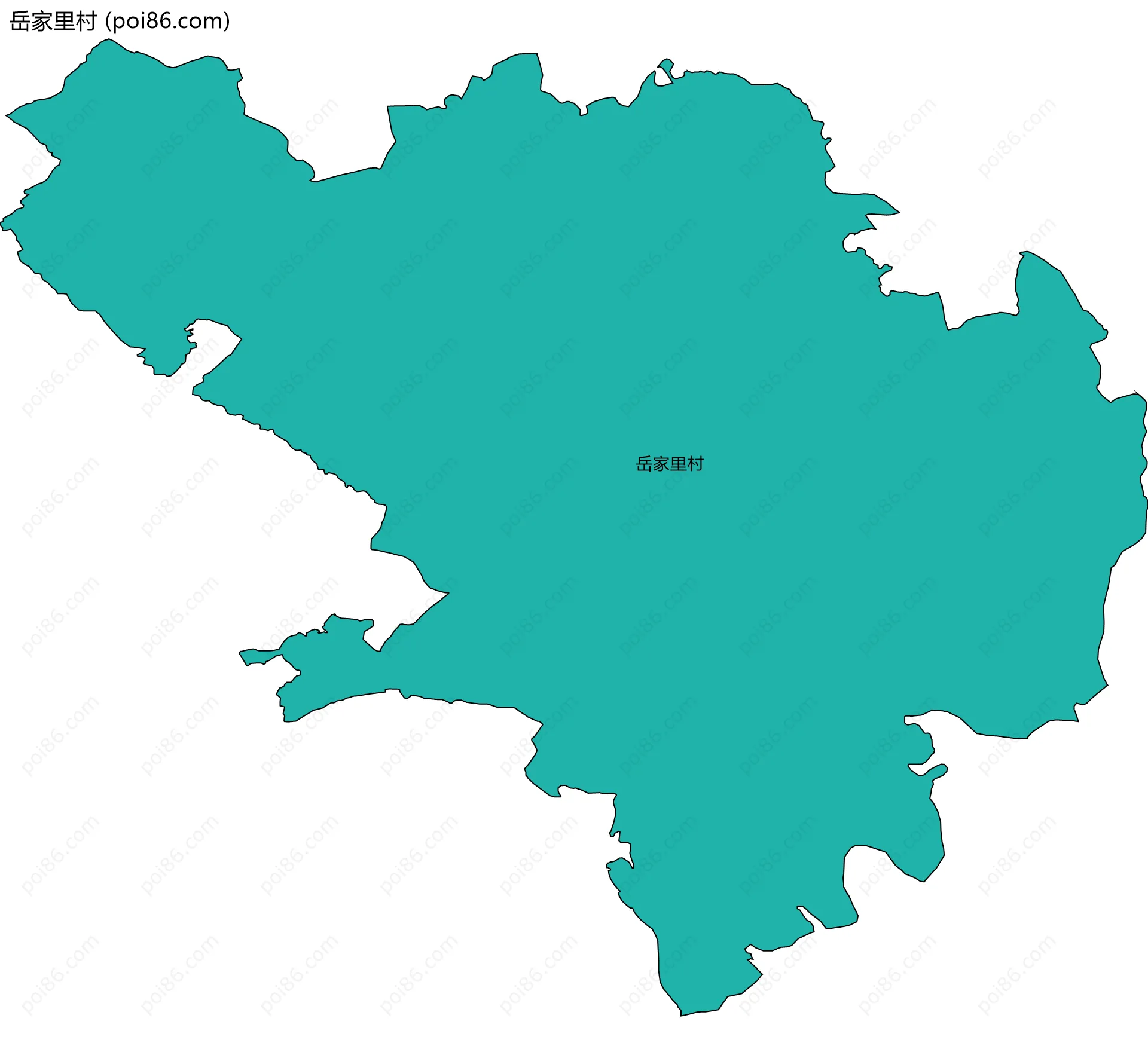 岳家里村边界地图