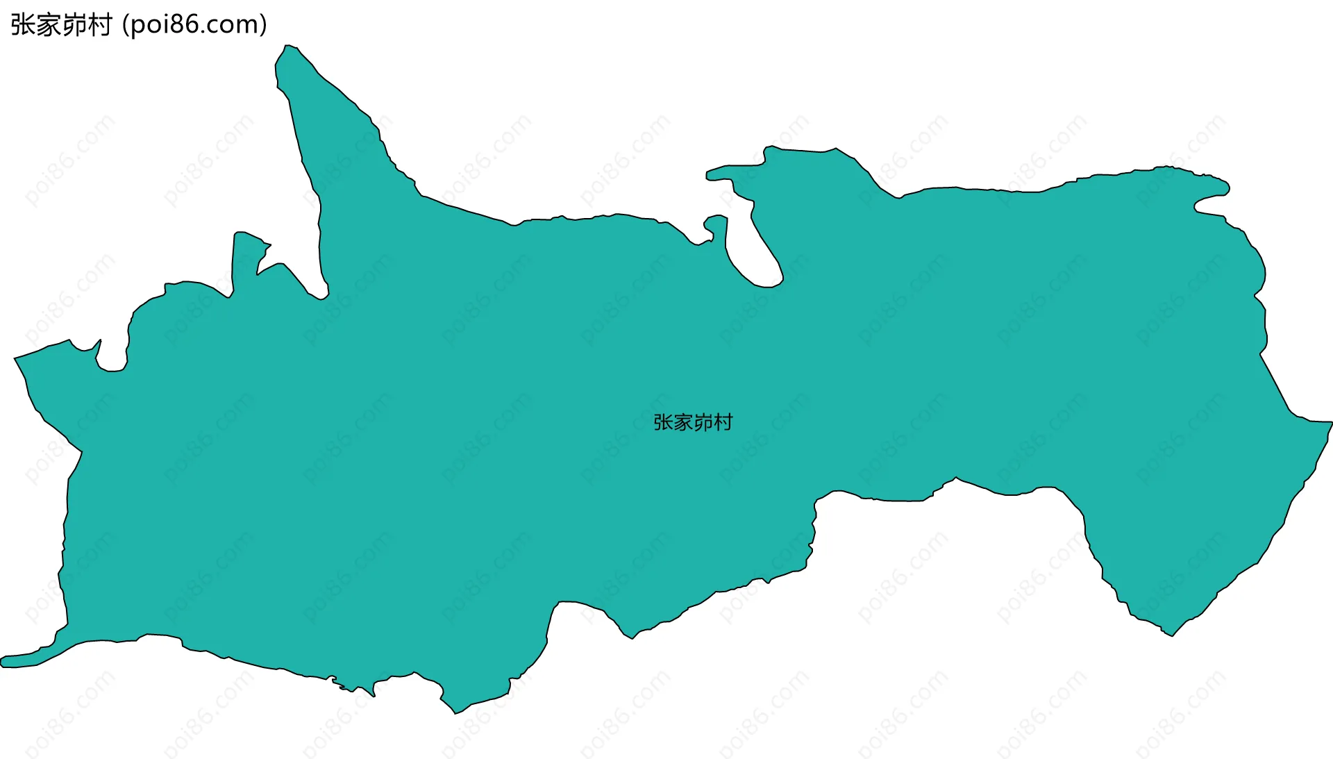 张家峁村边界地图