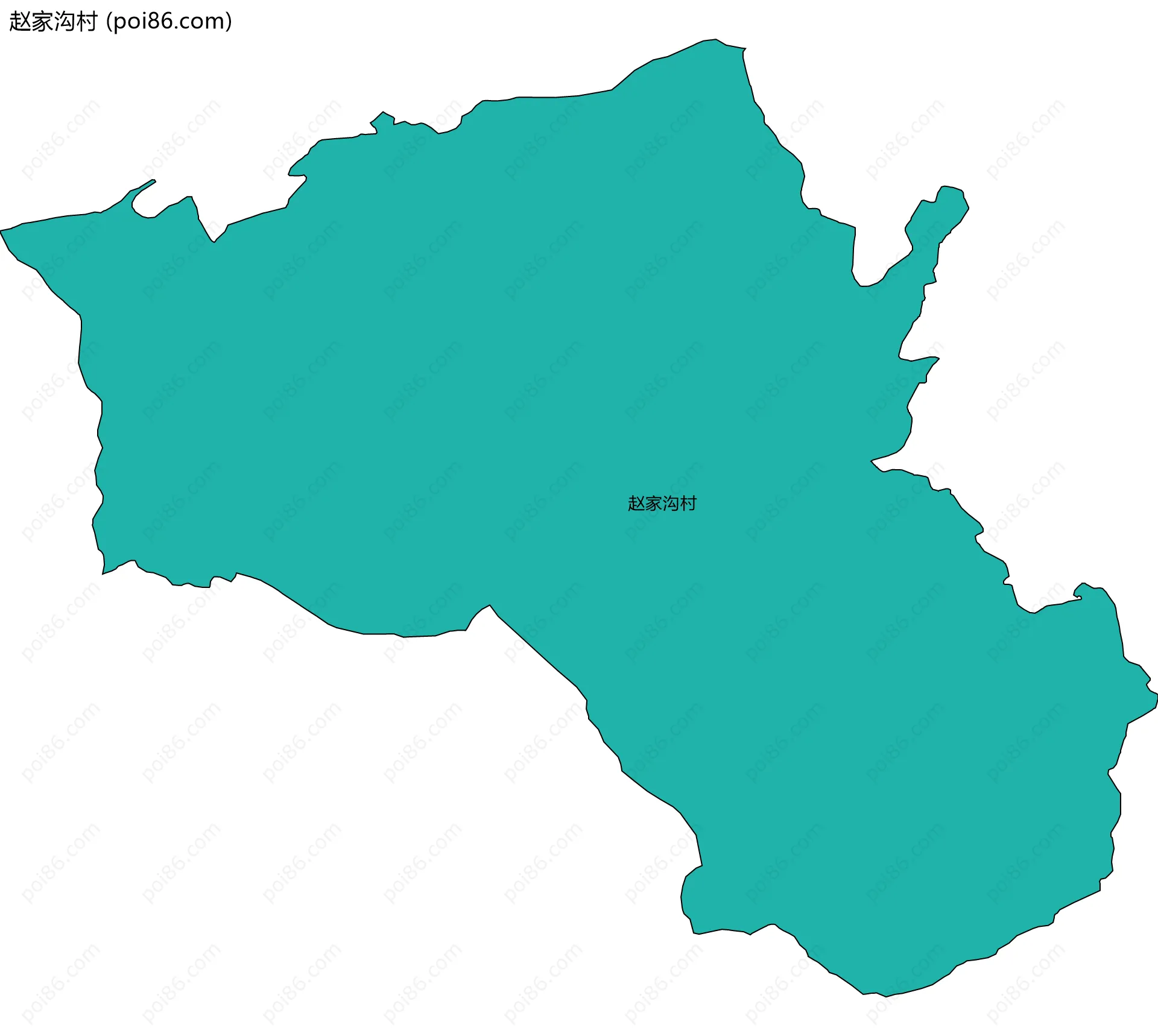 赵家沟村边界地图