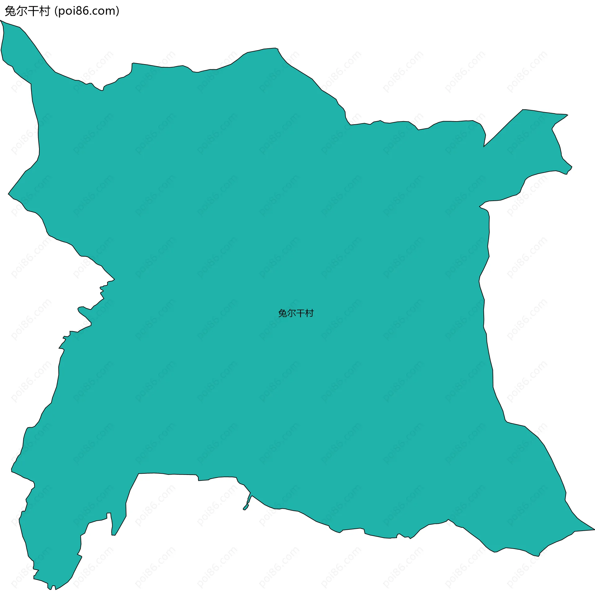 兔尔干村边界地图