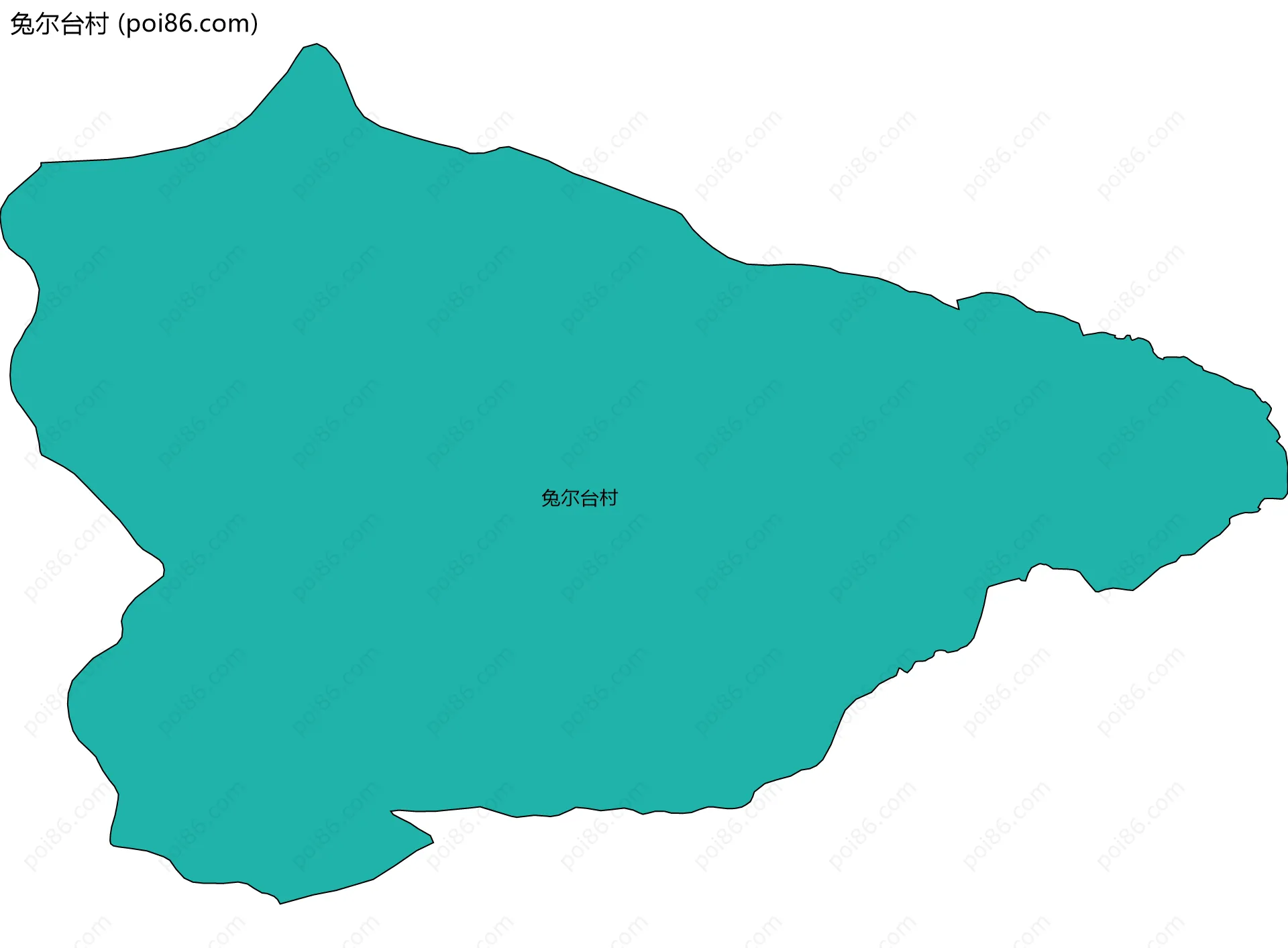 兔尔台村边界地图