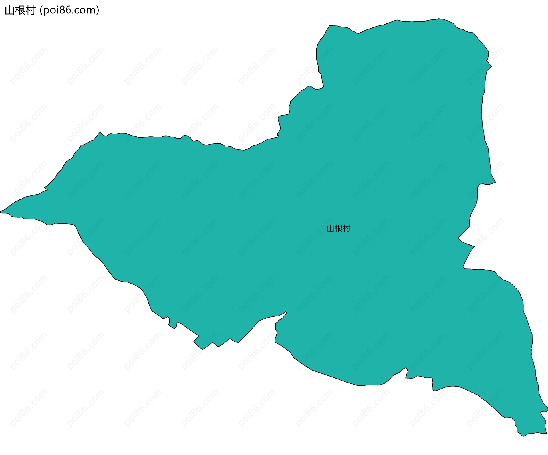山根村边界地图