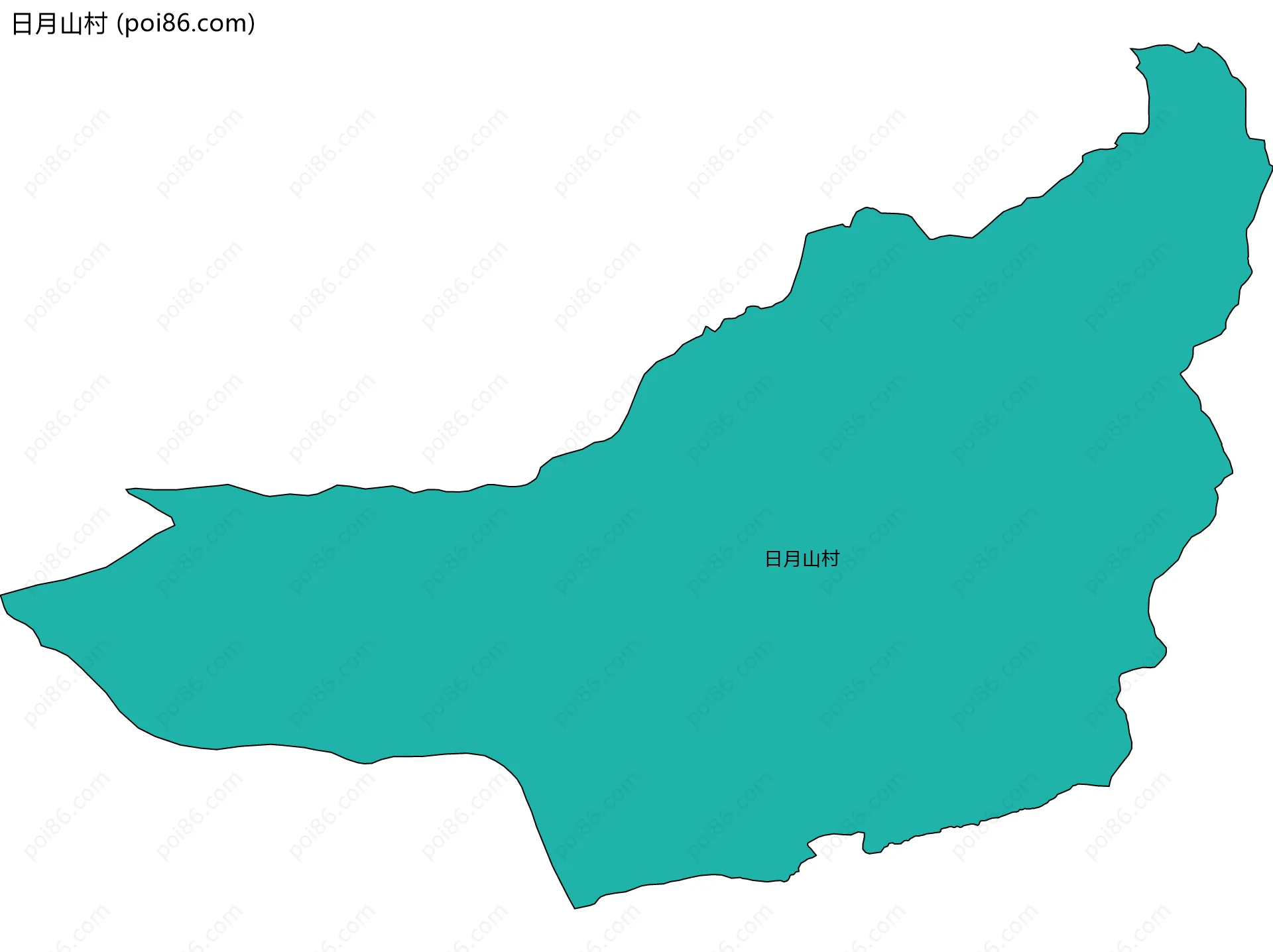 日月山村边界地图