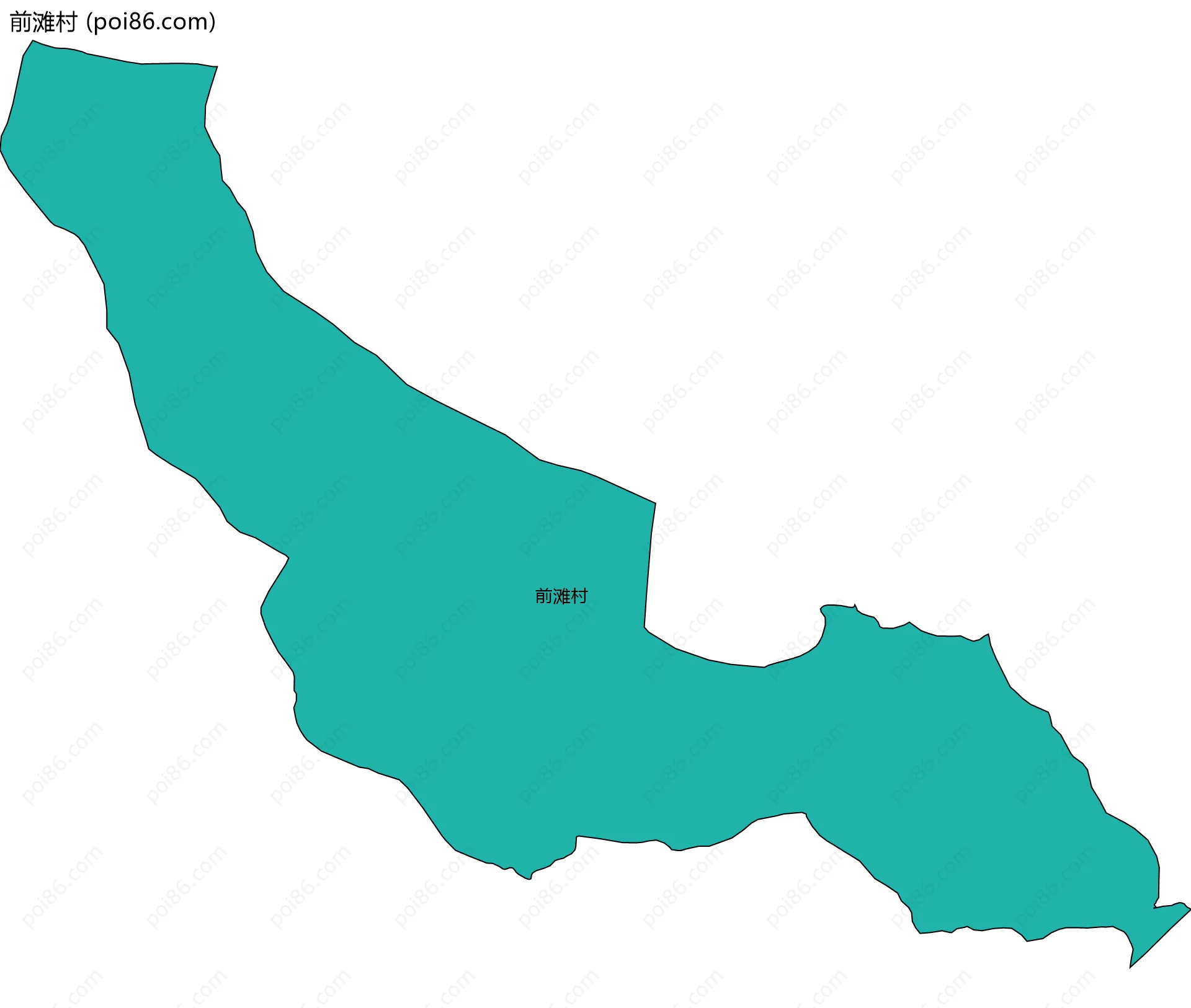 前滩村边界地图