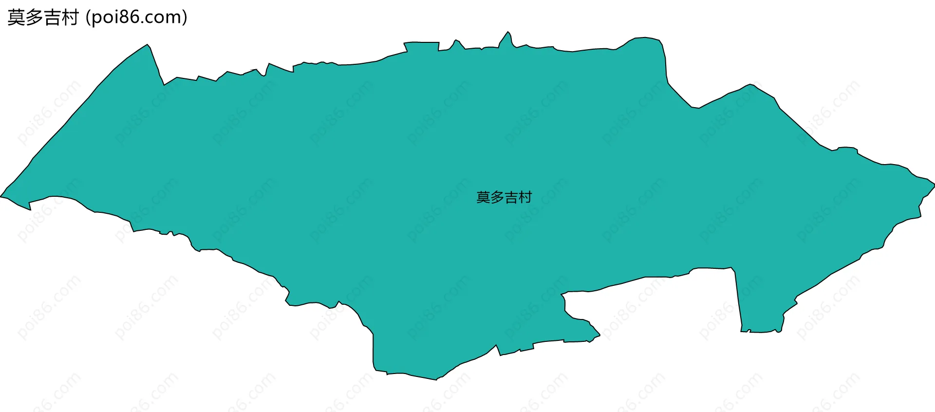 莫多吉村边界地图