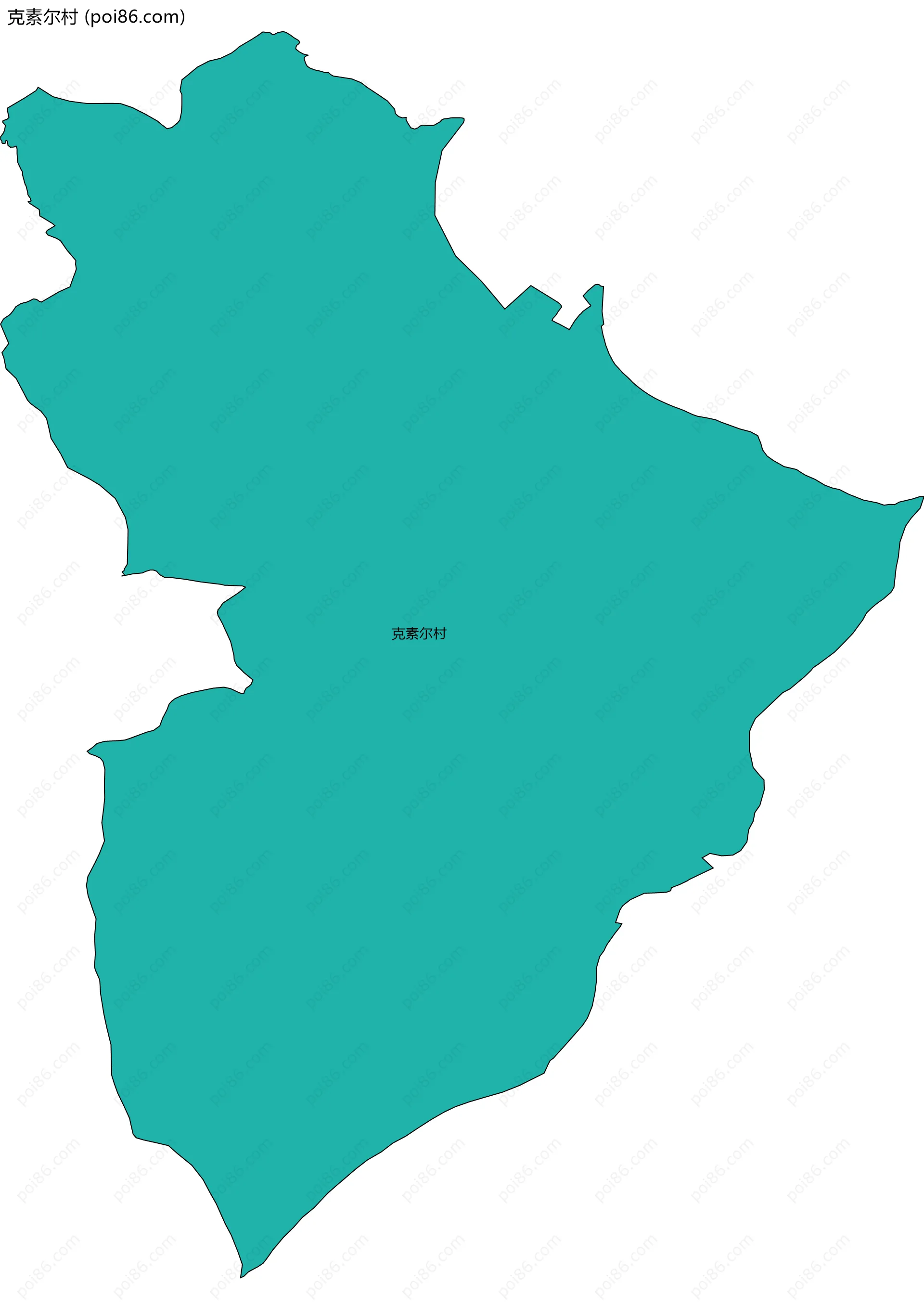 克素尔村边界地图