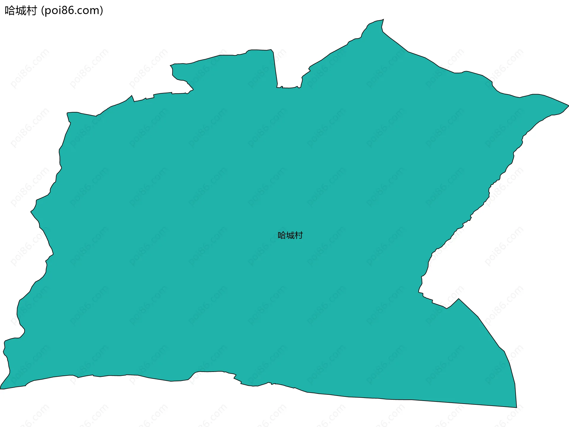 哈城村边界地图