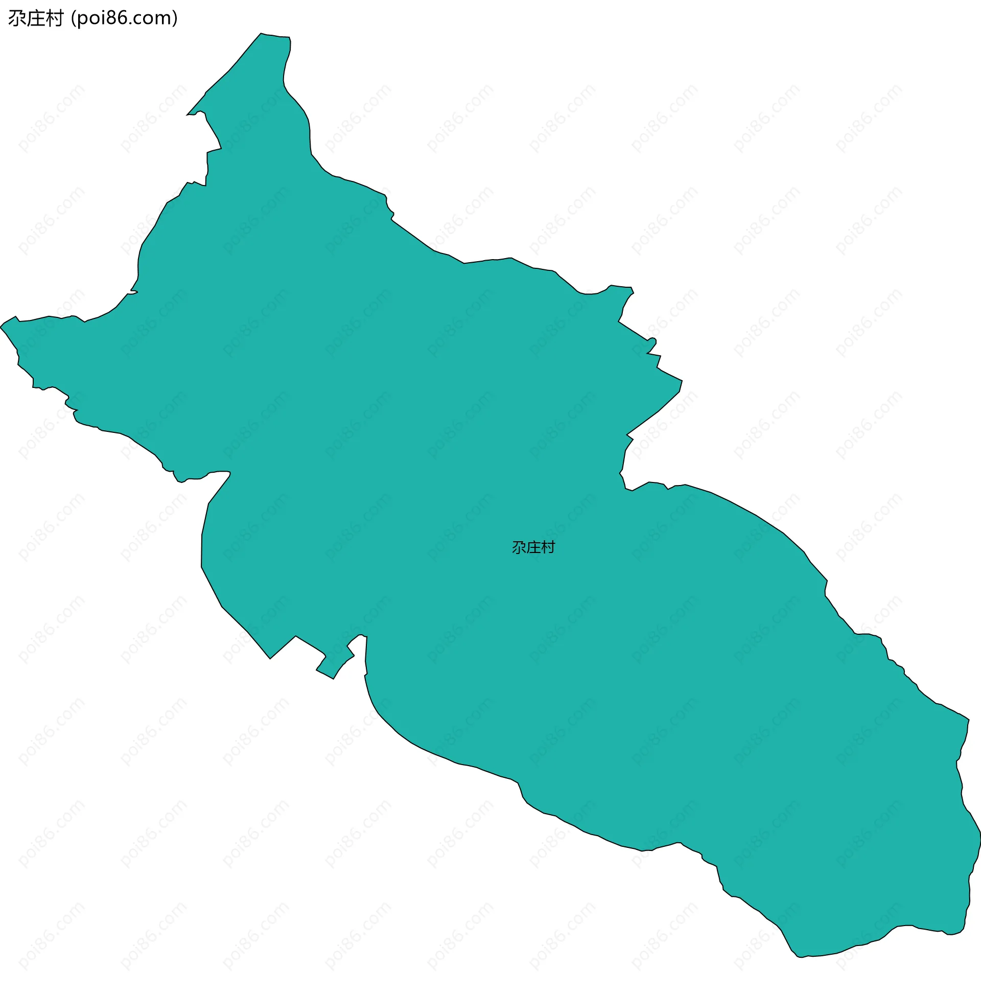 尕庄村边界地图