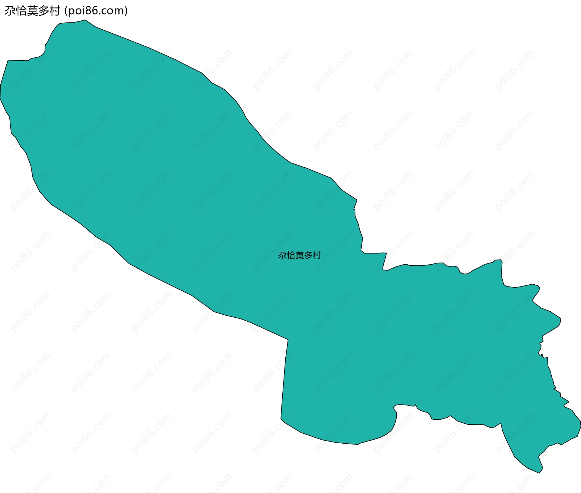 尕恰莫多村边界地图