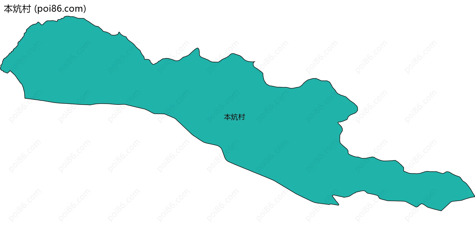 本炕村边界地图