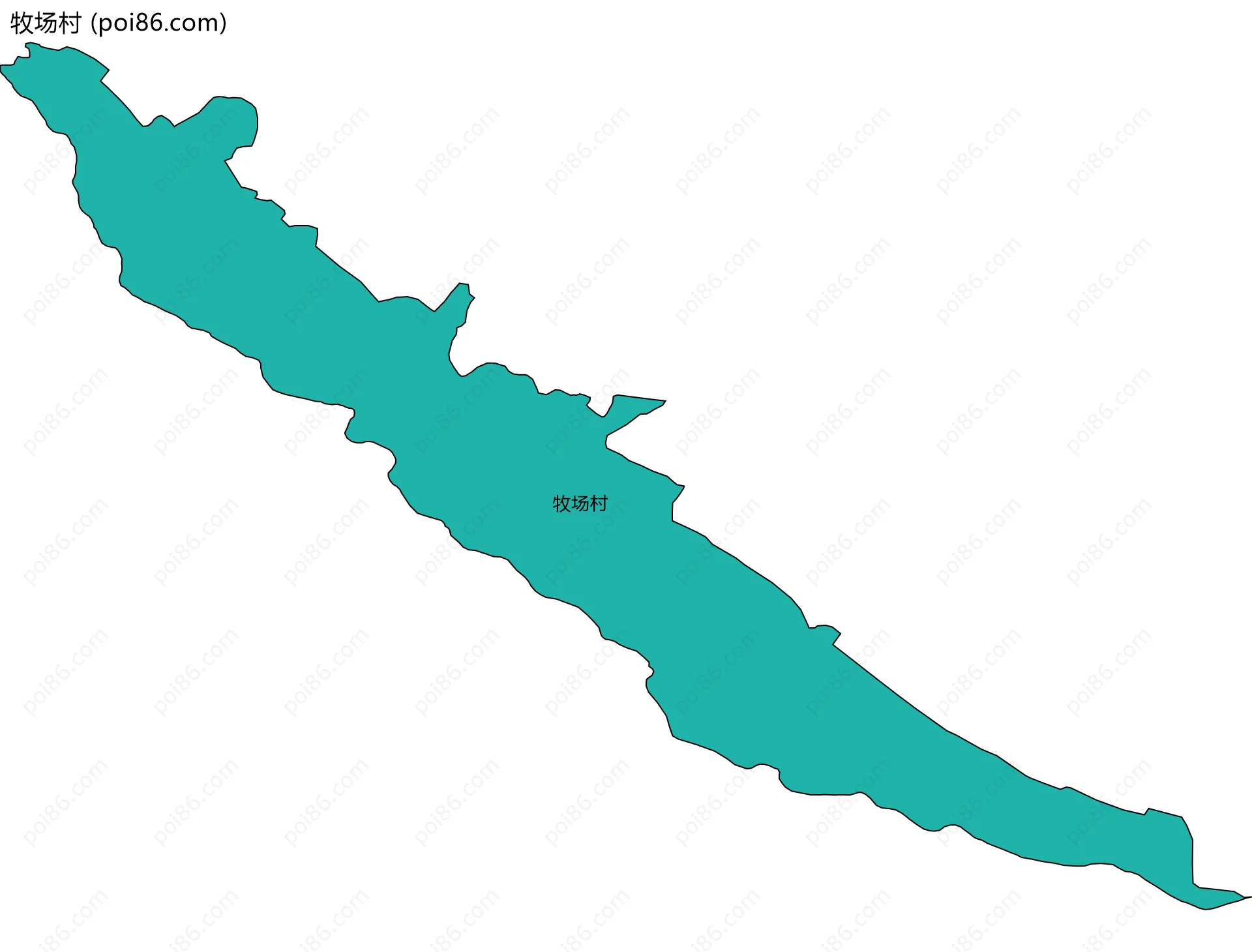 牧场村边界地图