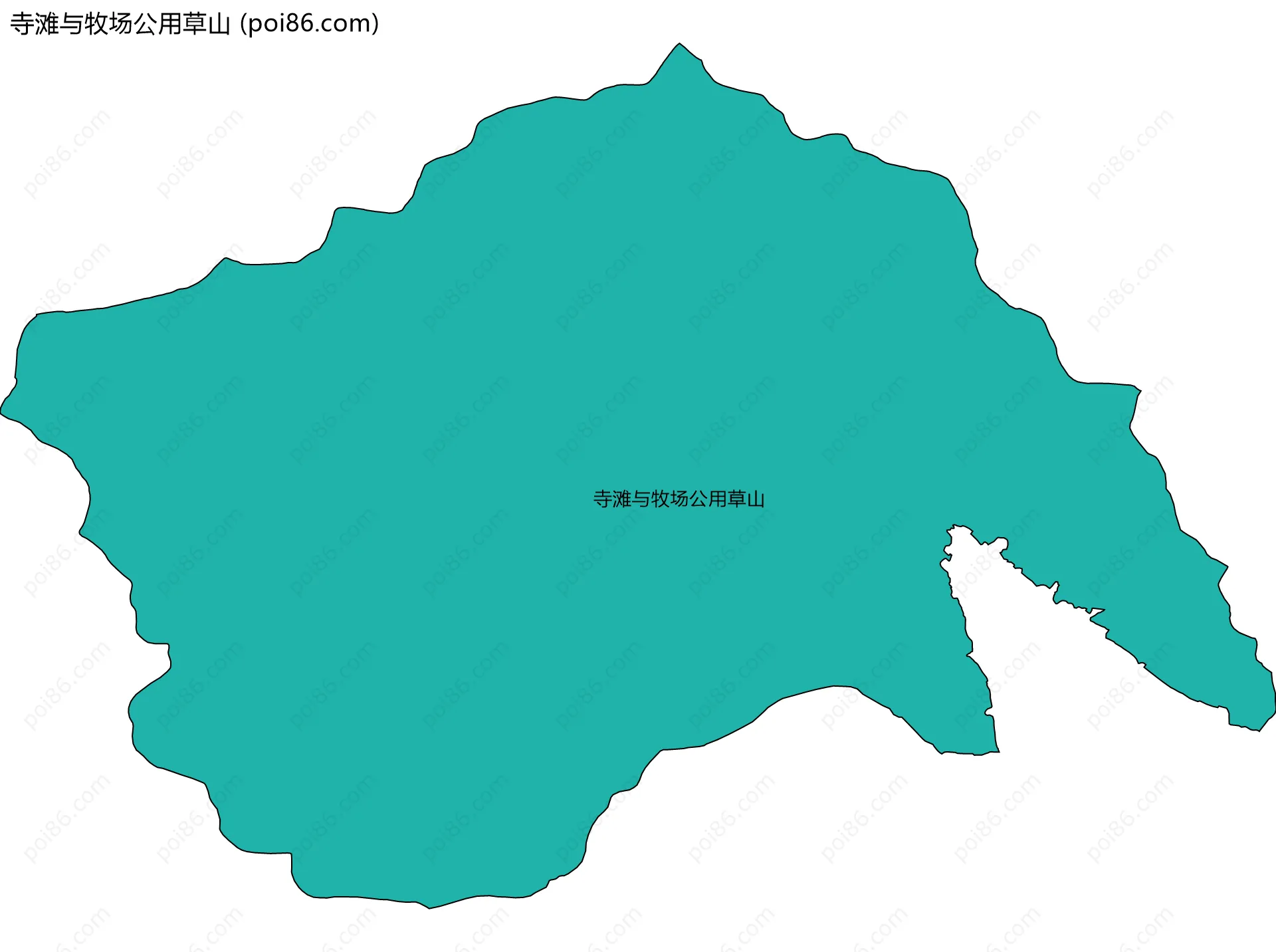 寺滩与牧场公用草山边界地图