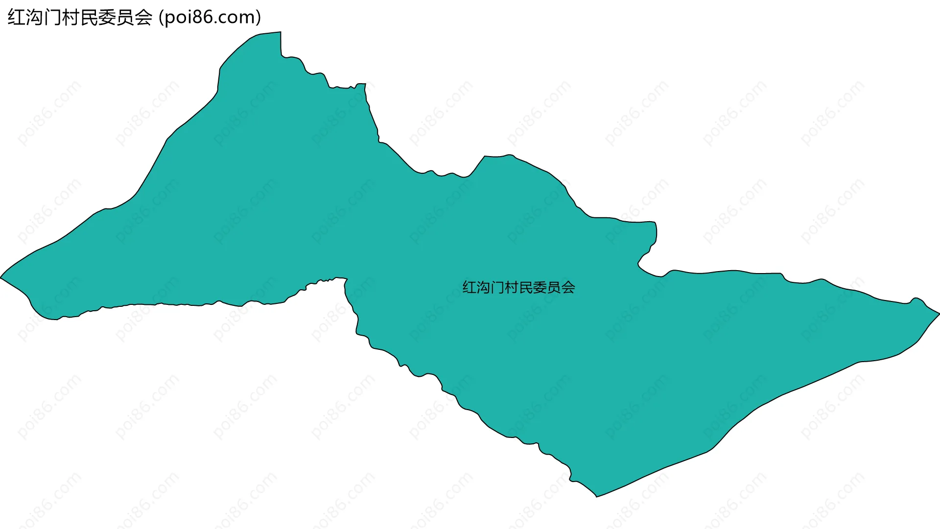 红沟门村民委员会边界地图