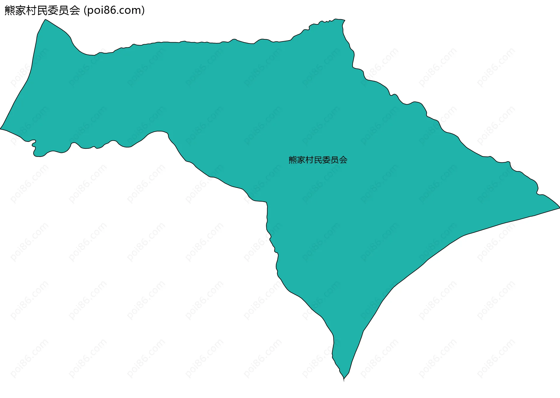 熊家村民委员会边界地图