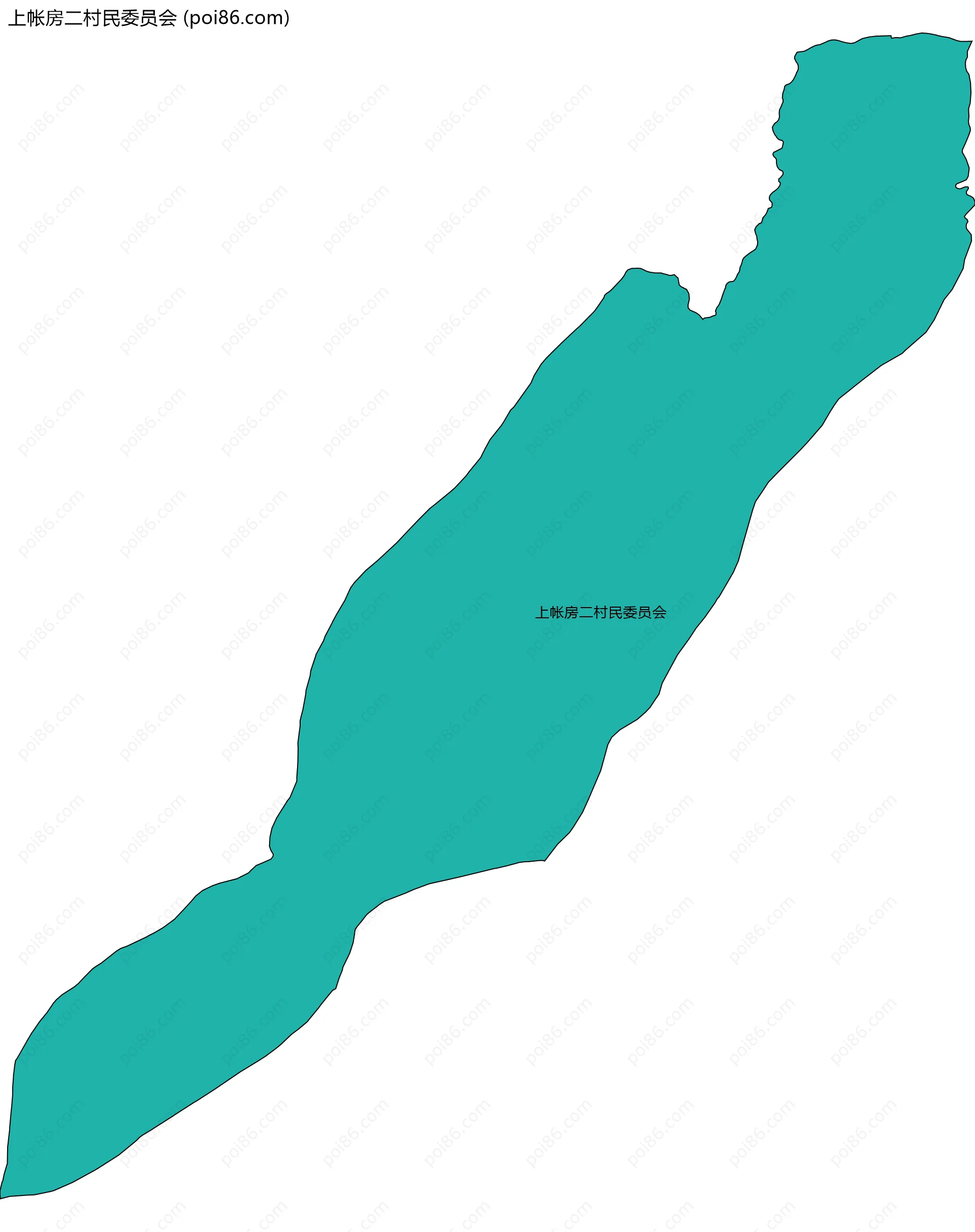 上帐房二村民委员会边界地图