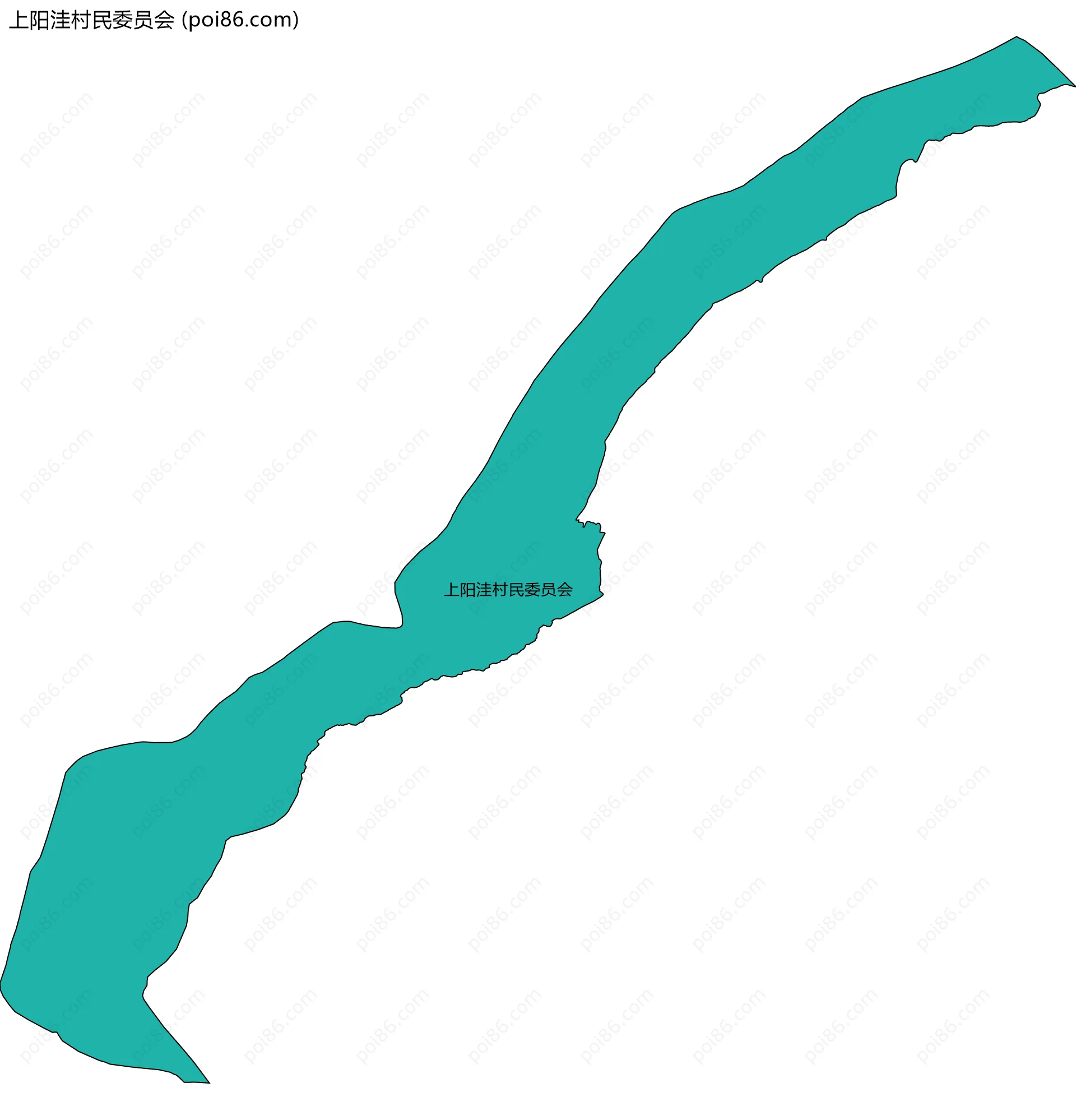 上阳洼村民委员会边界地图