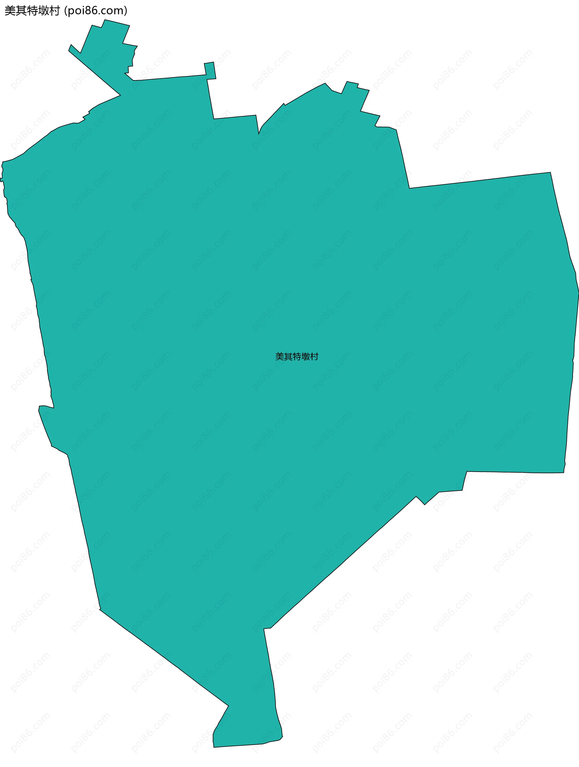 美其特墩村边界地图