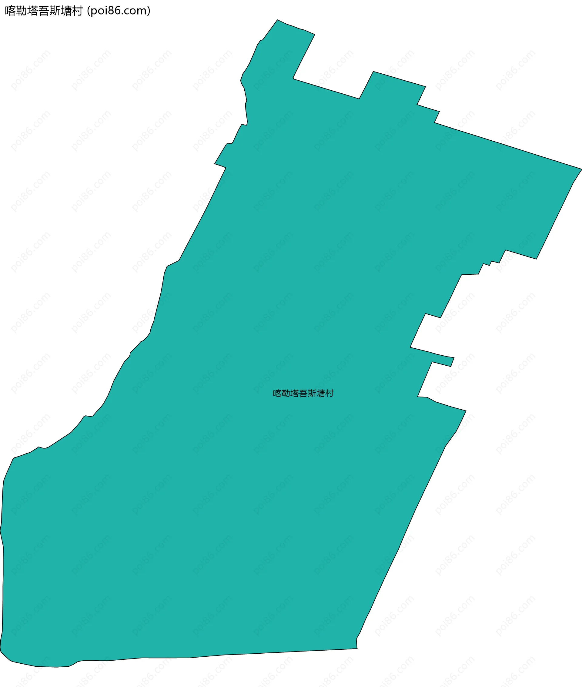 喀勒塔吾斯塘村边界地图
