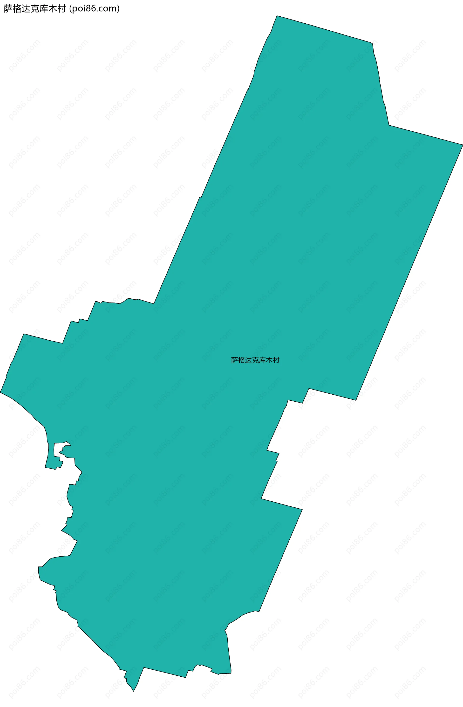 萨格达克库木村边界地图