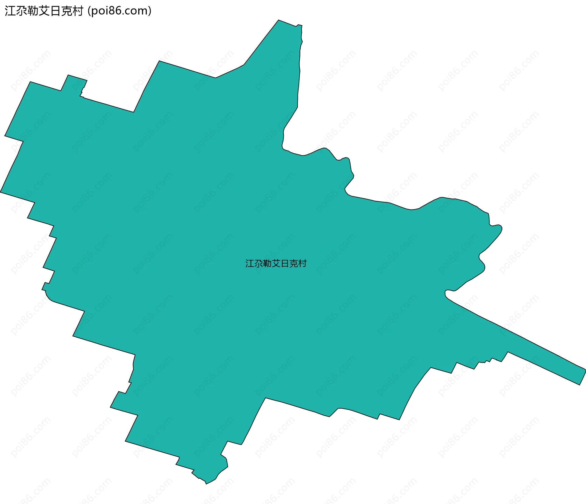 江尕勒艾日克村边界地图