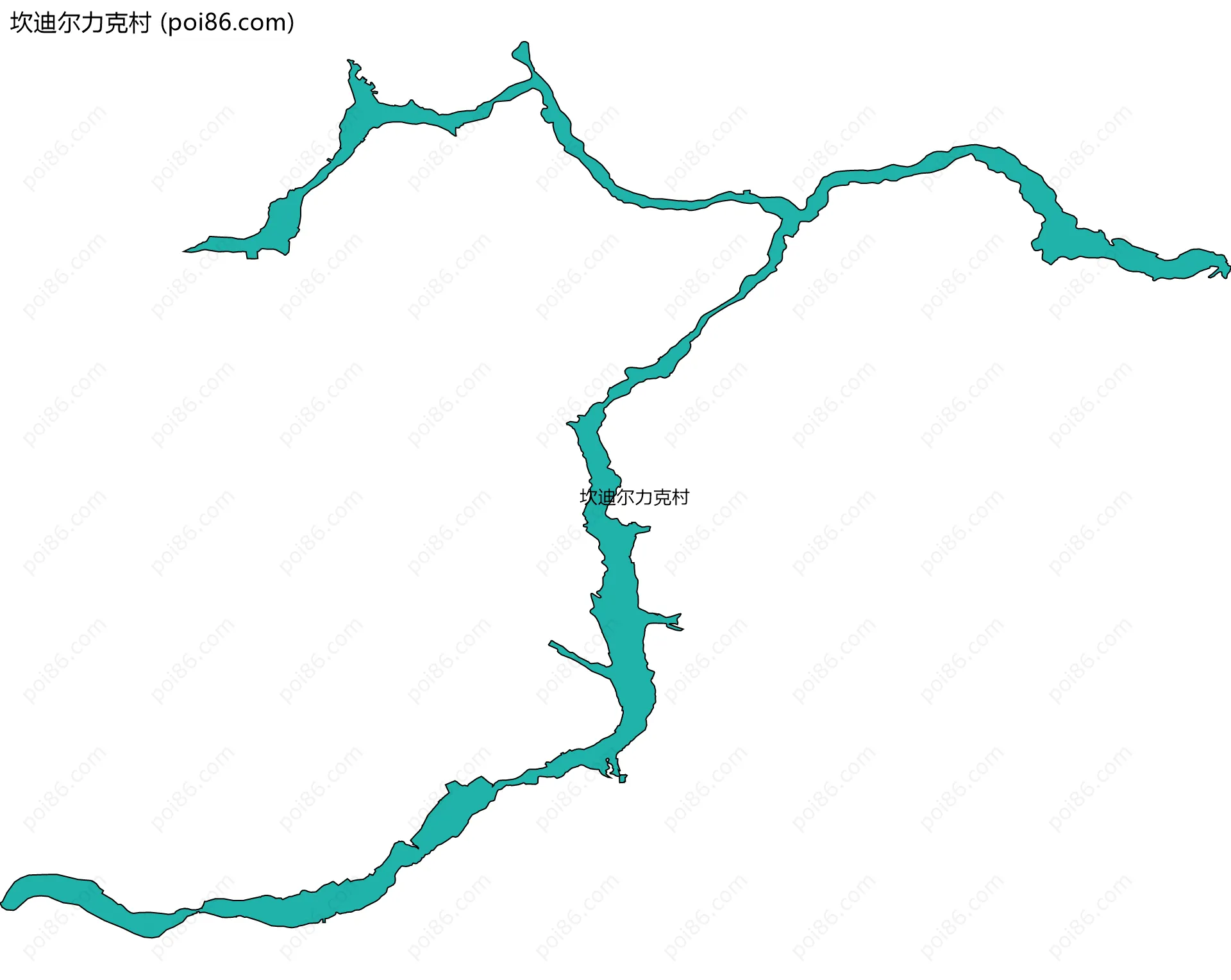 坎迪尔力克村边界地图