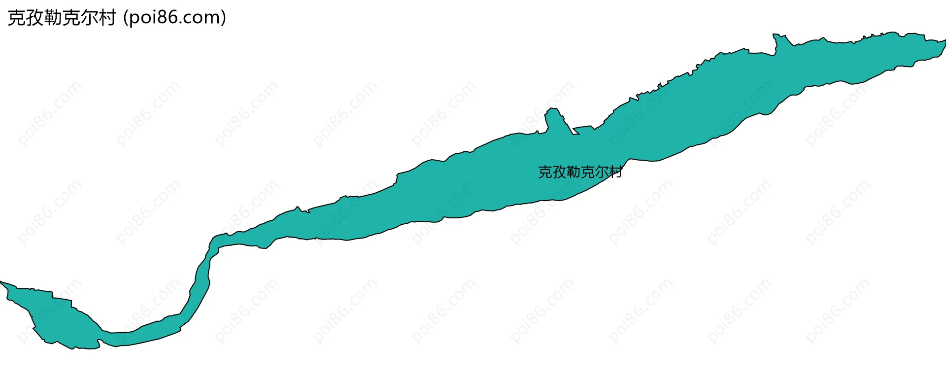 克孜勒克尔村边界地图