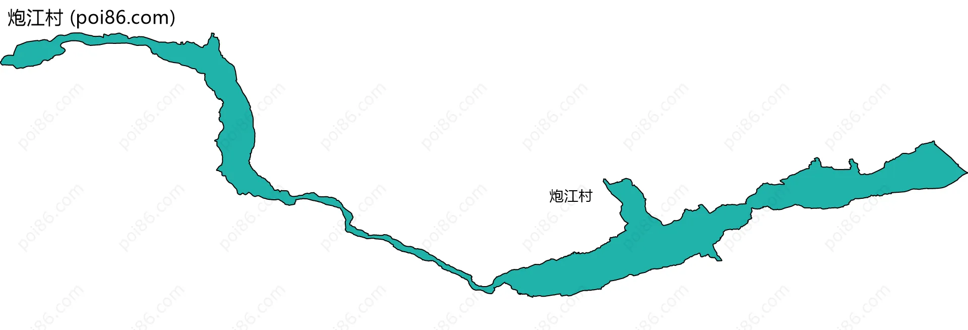 炮江村边界地图