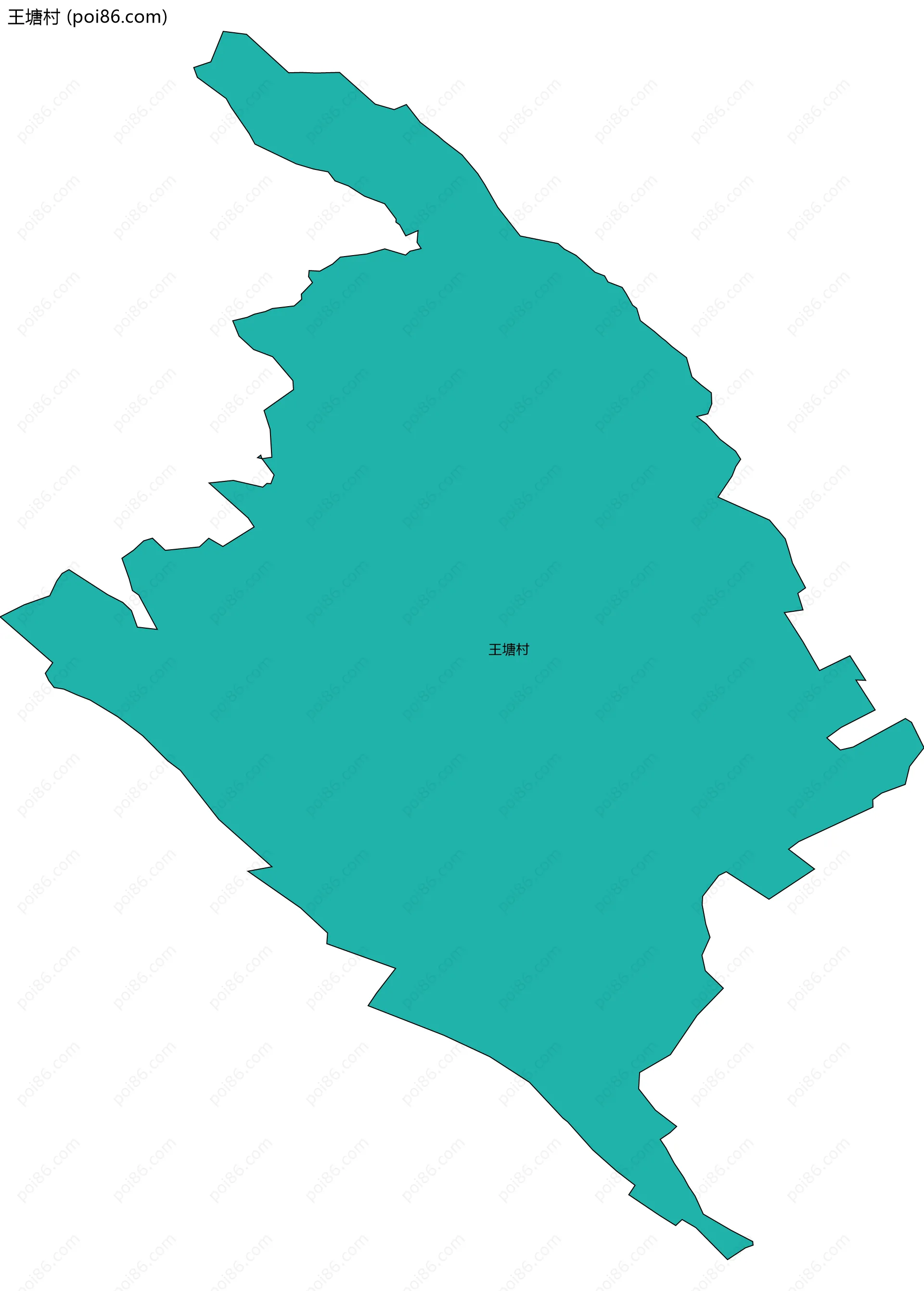 王塘村边界地图