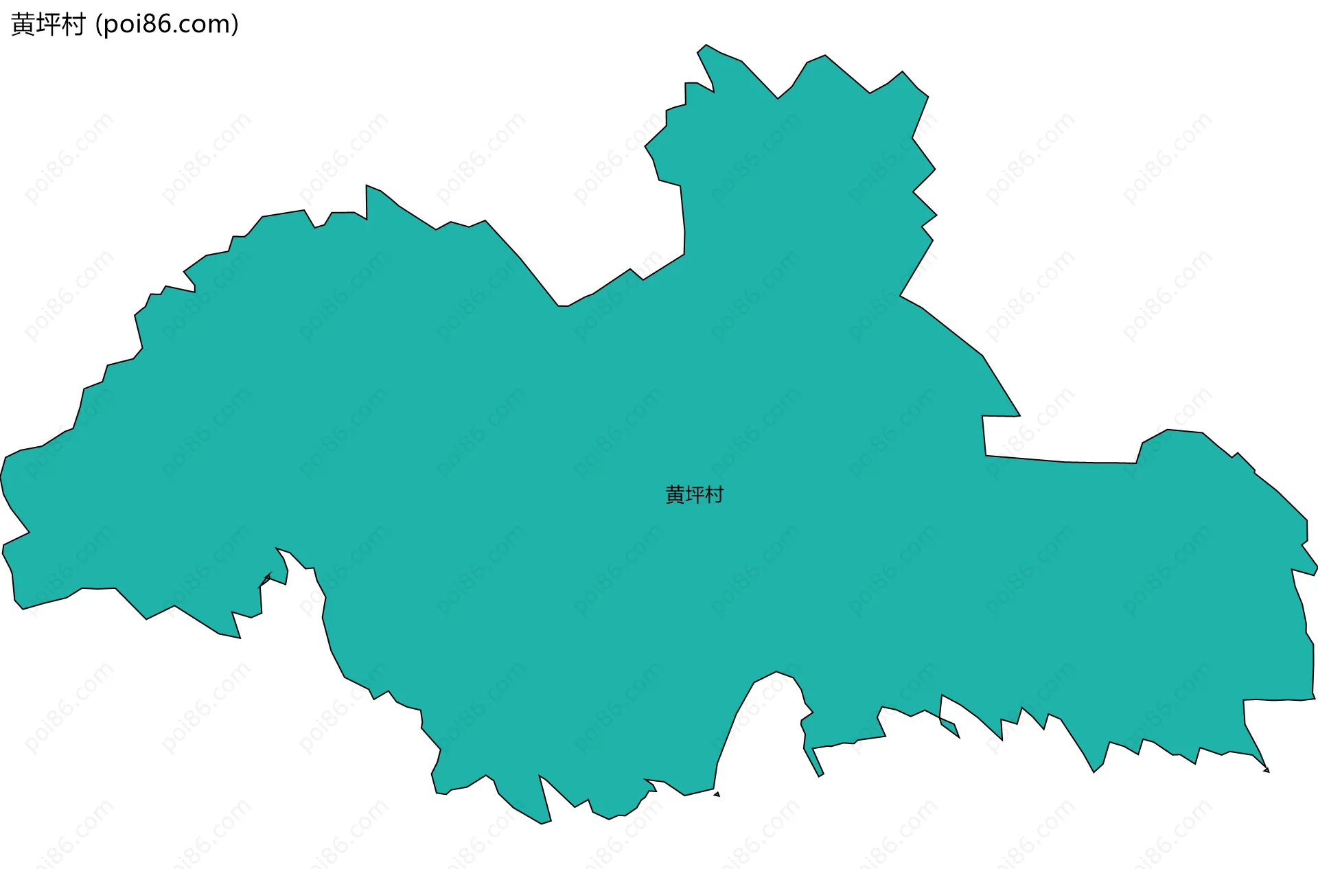 黄坪村边界地图