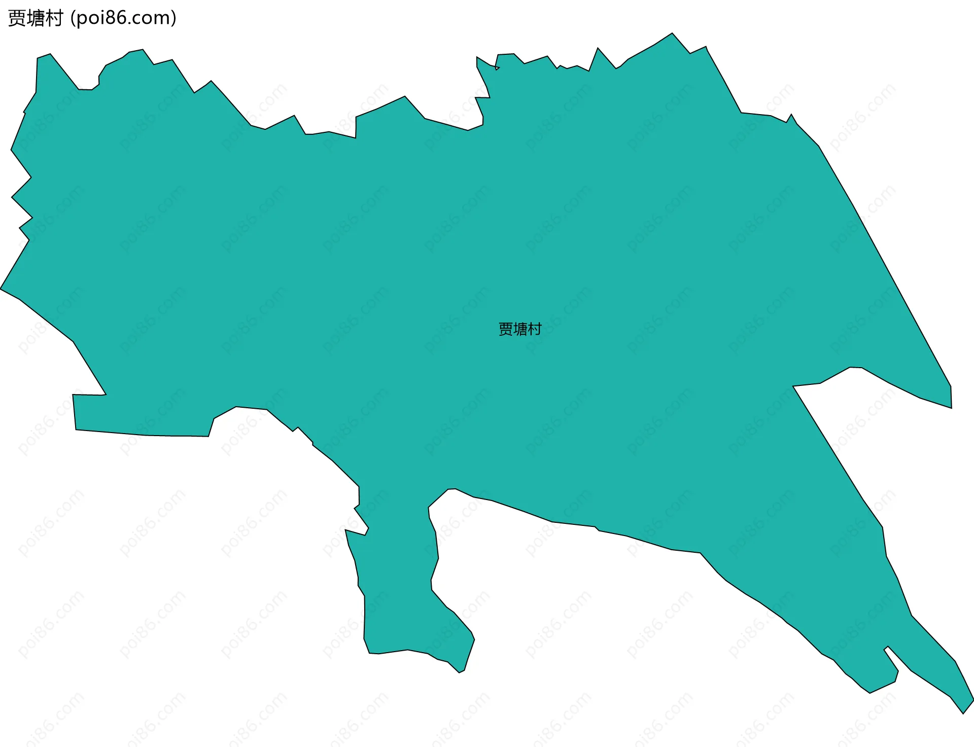 贾塘村边界地图