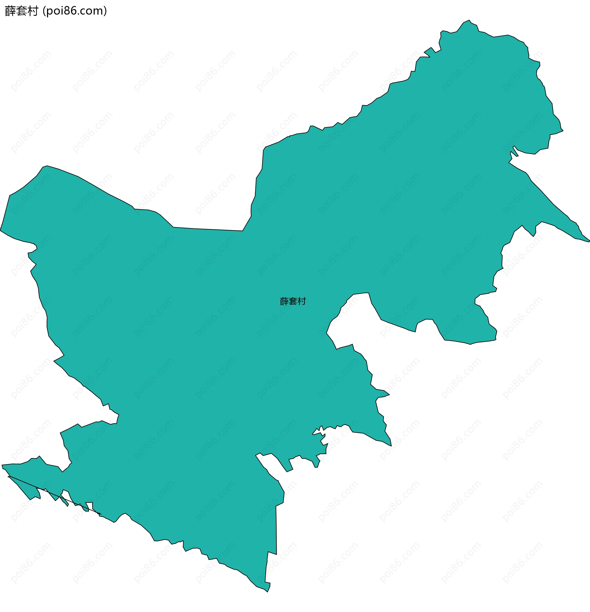 薛套村边界地图