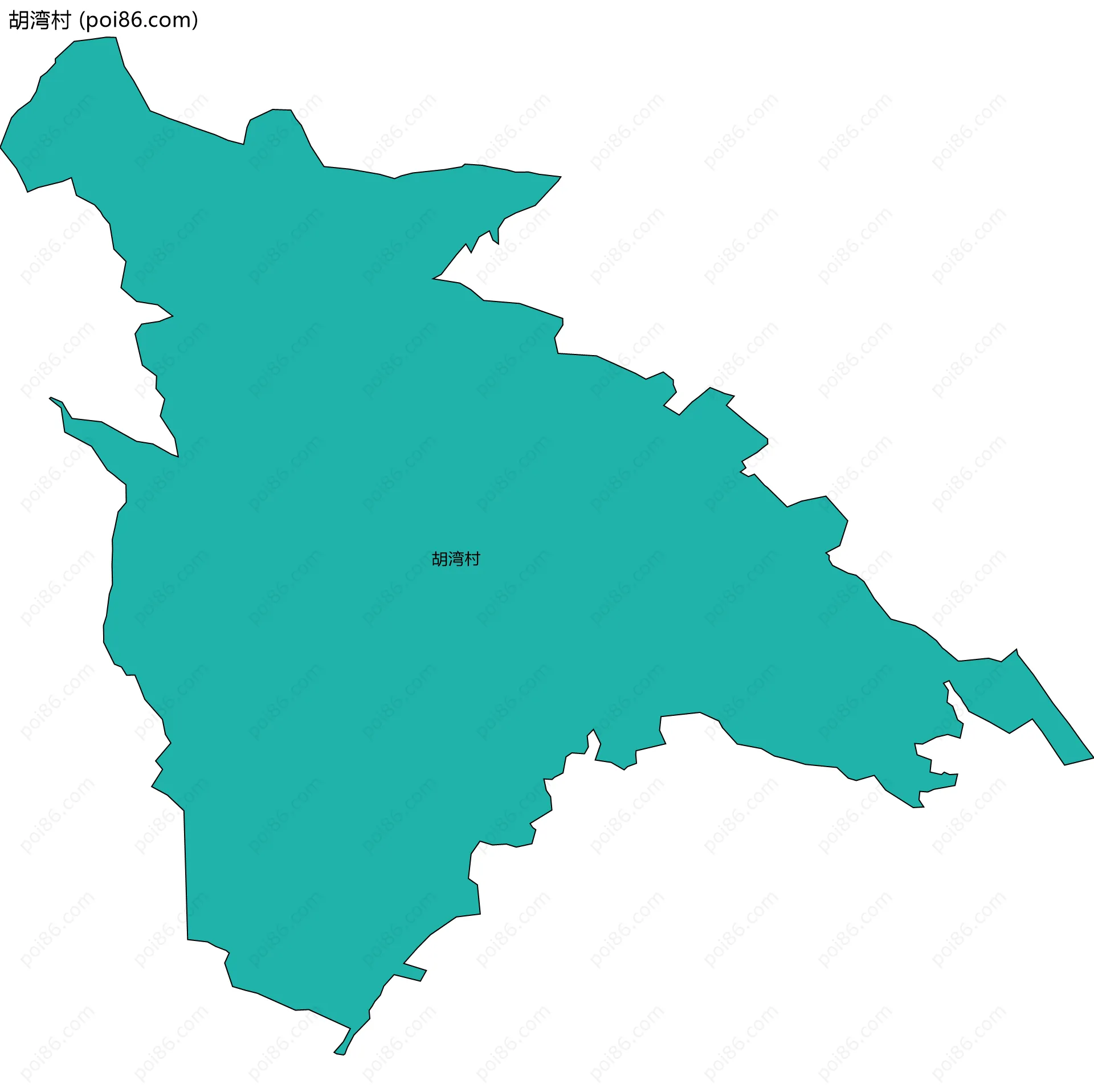 胡湾村边界地图
