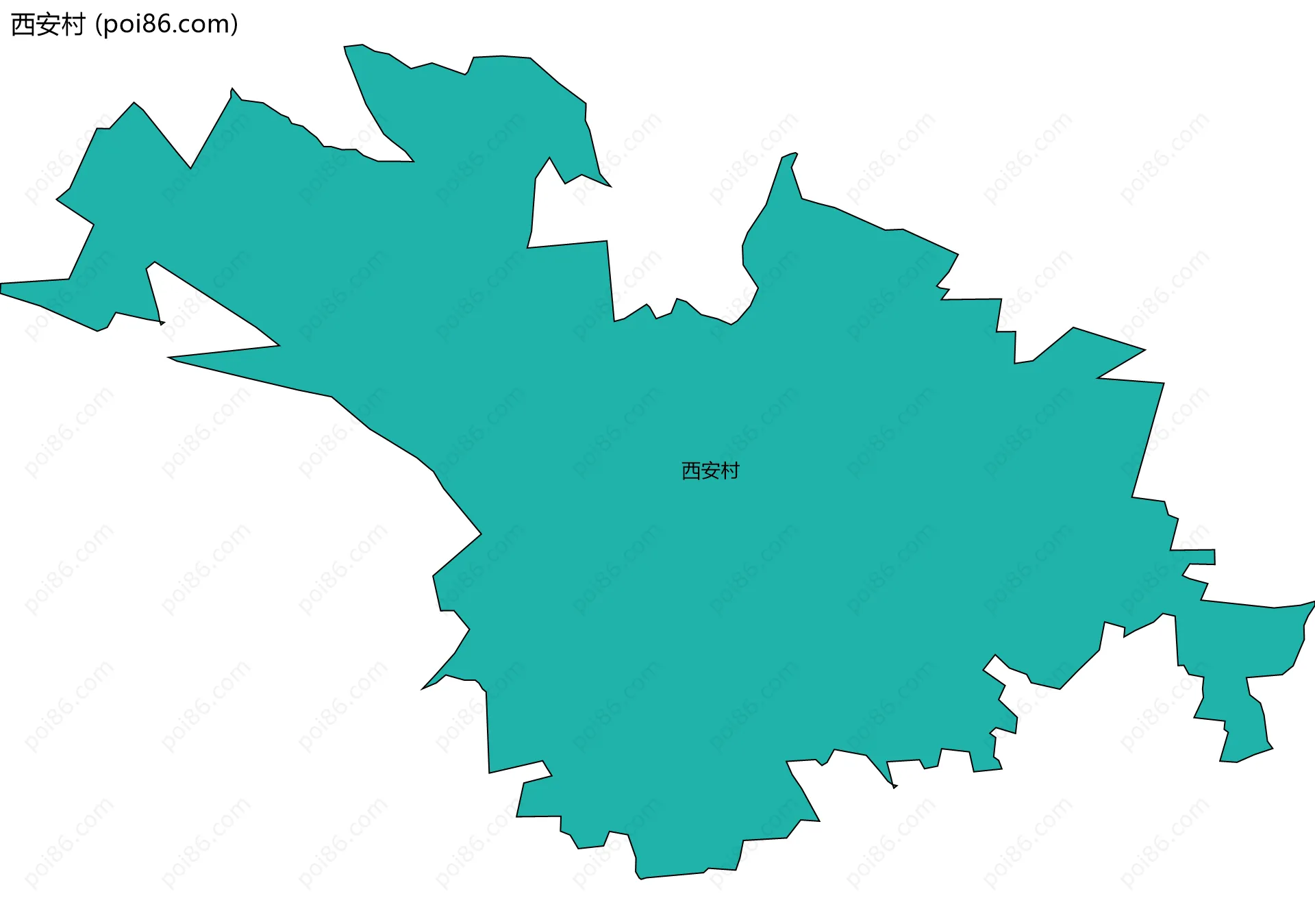 西安村边界地图