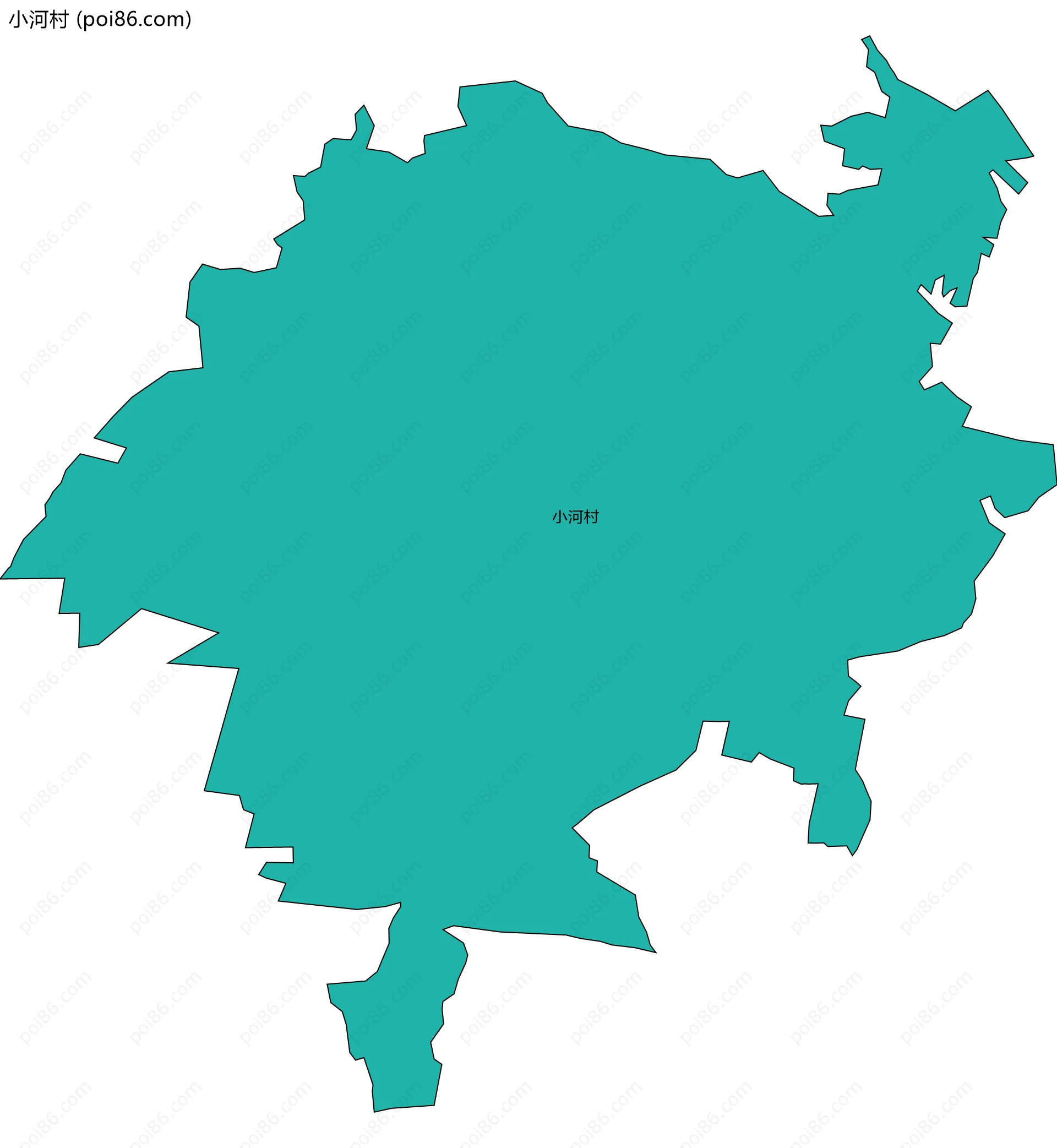 小河村边界地图