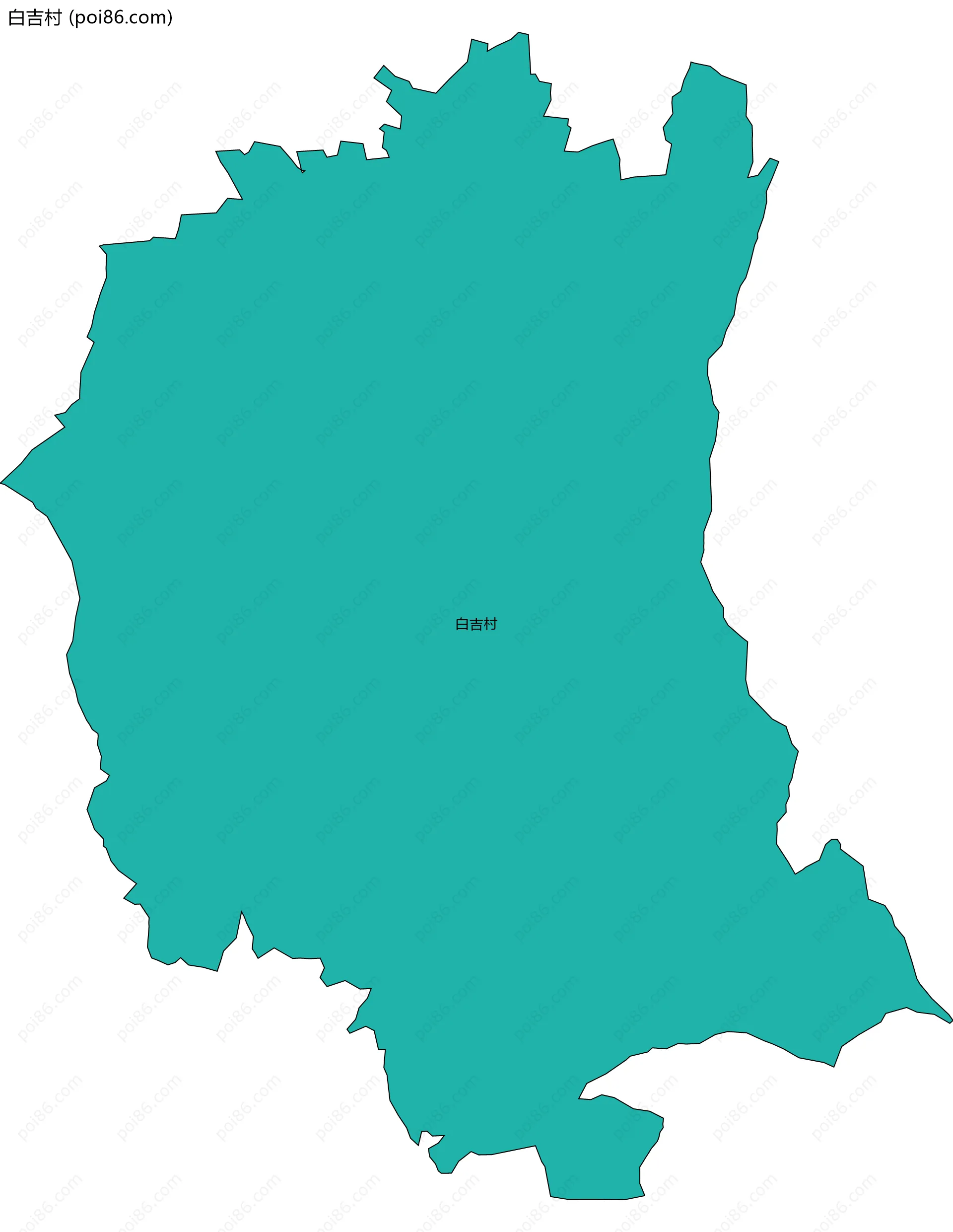 白吉村边界地图