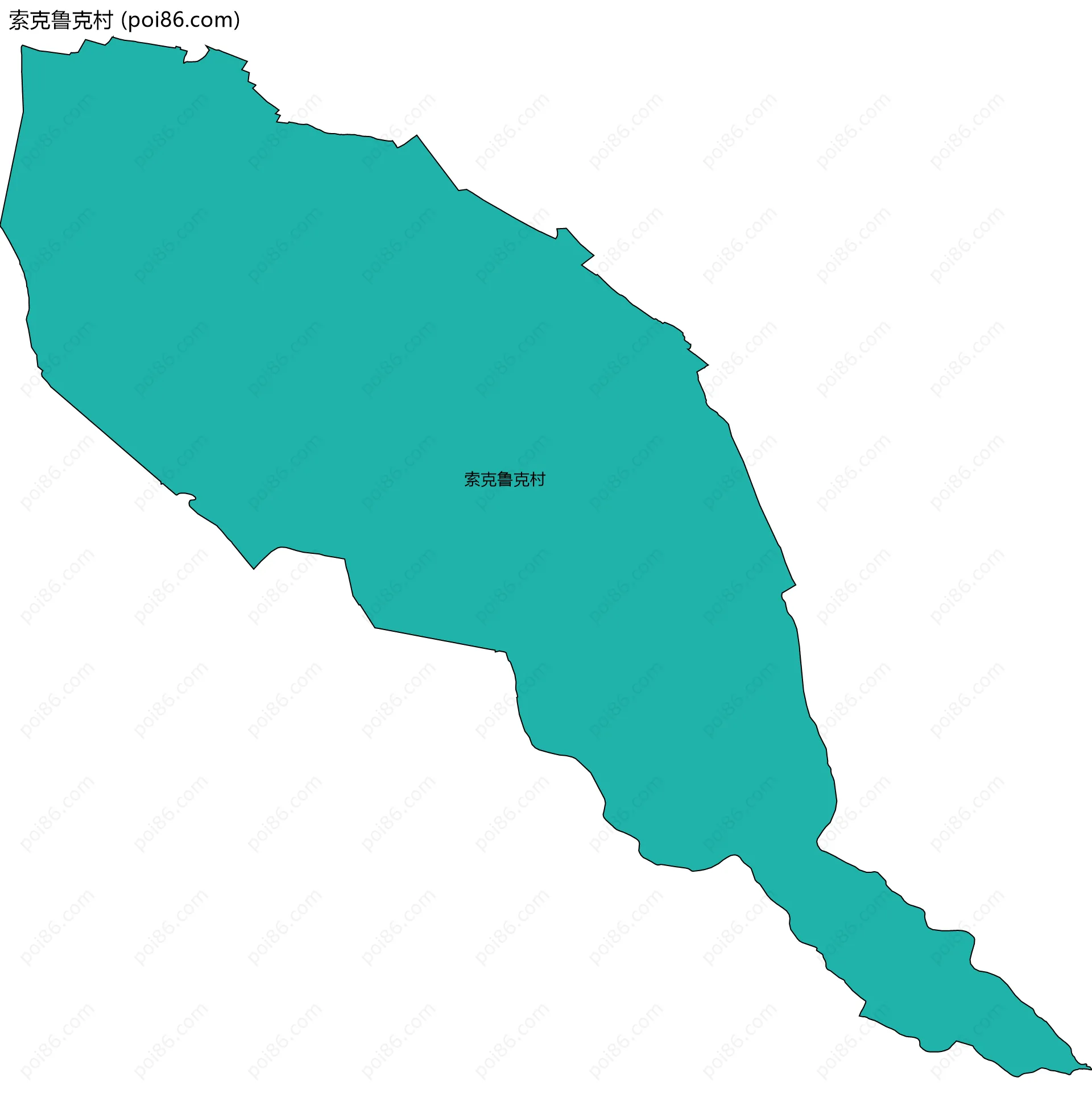 索克鲁克村边界地图