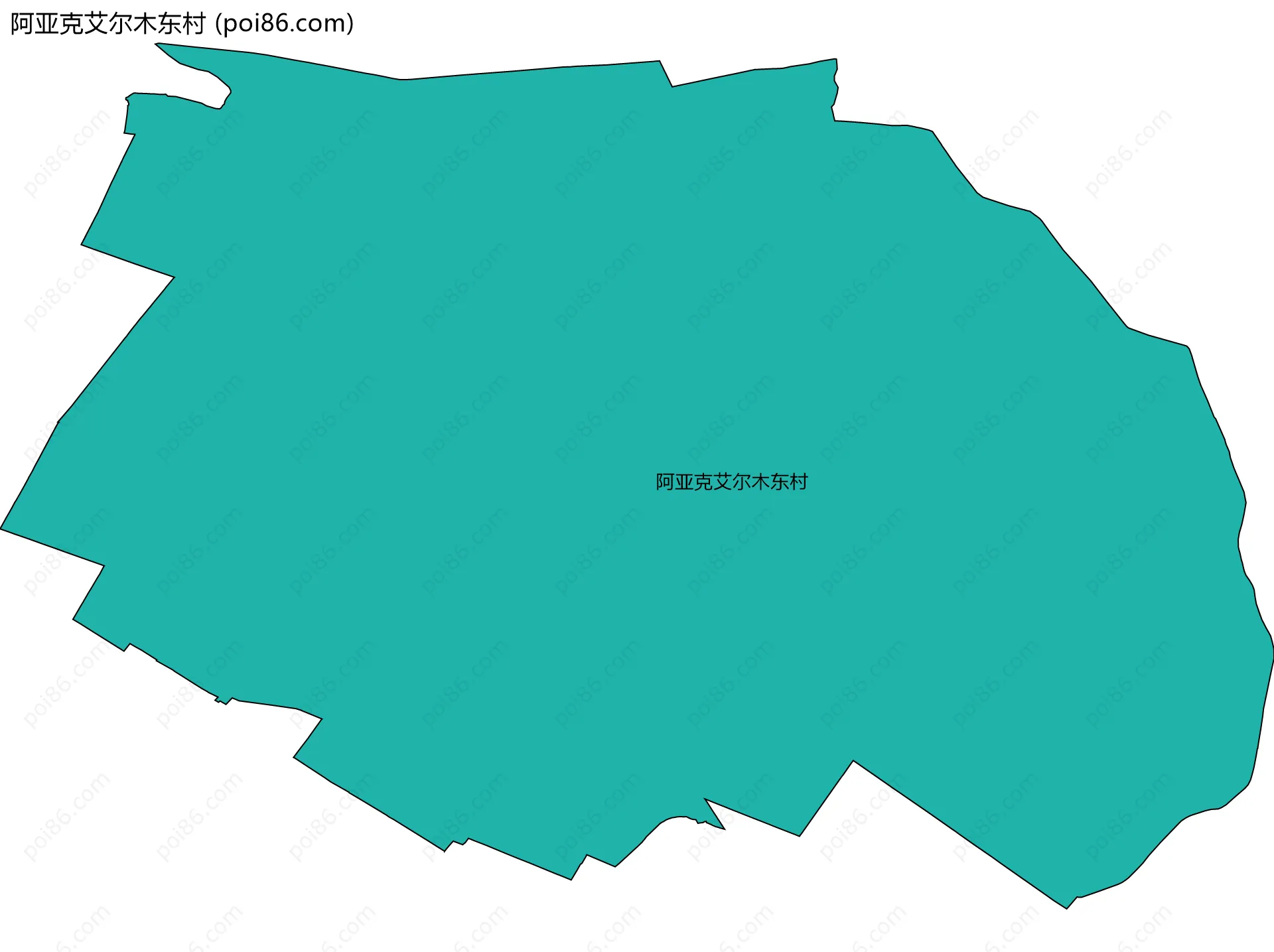 阿亚克艾尔木东村边界地图