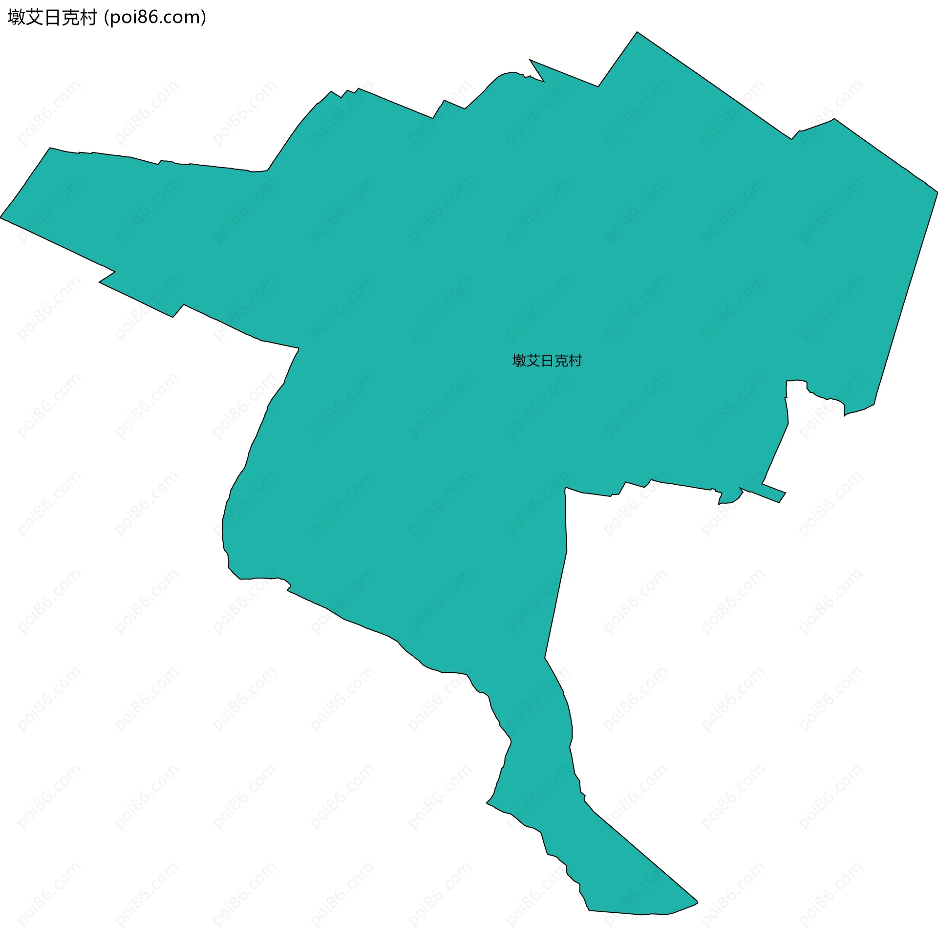 墩艾日克村边界地图