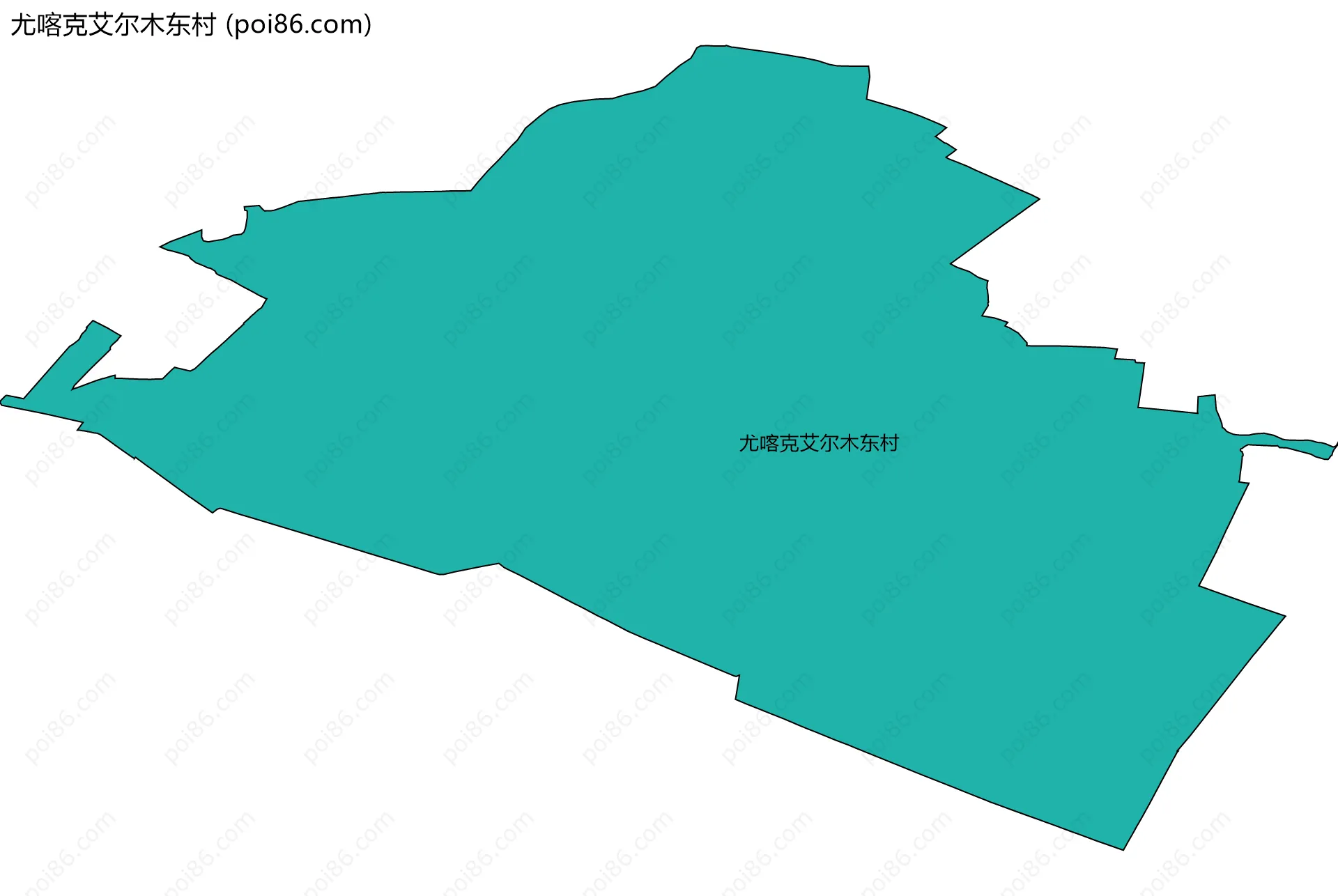 尤喀克艾尔木东村边界地图