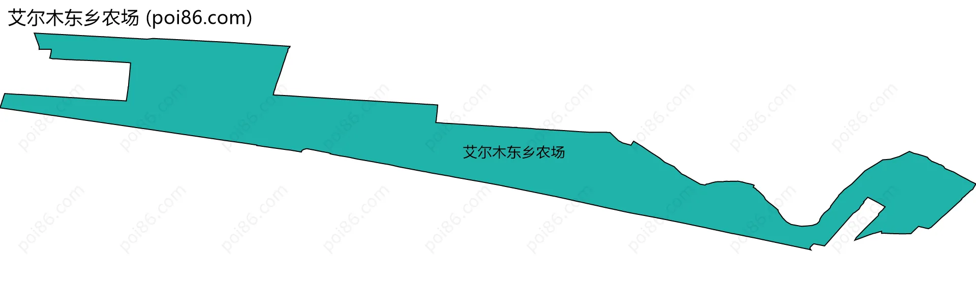 艾尔木东乡农场边界地图