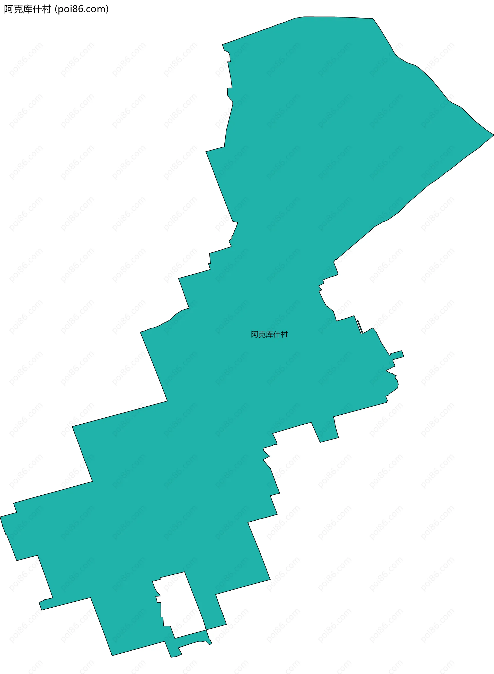 阿克库什村边界地图