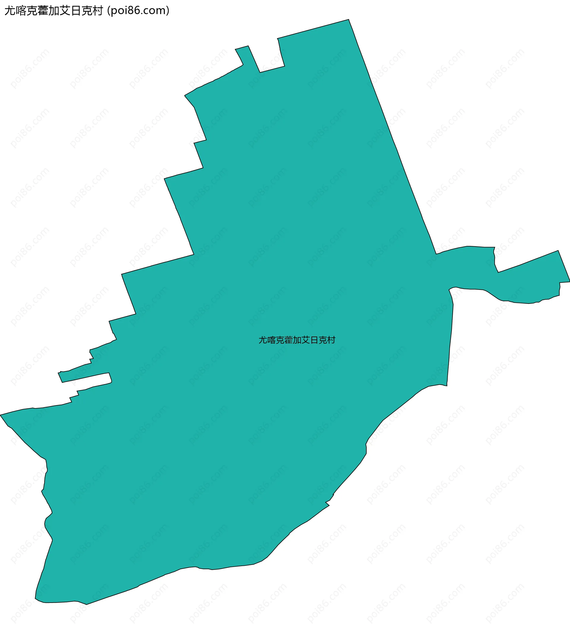 尤喀克藿加艾日克村边界地图