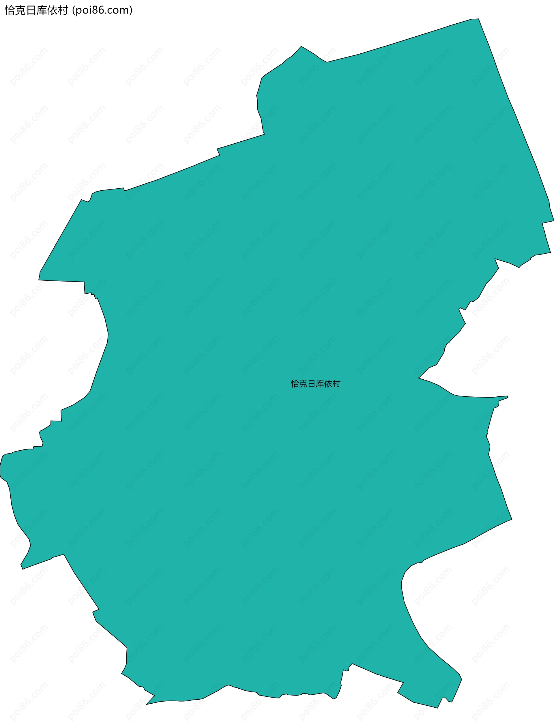 恰克日库依村边界地图