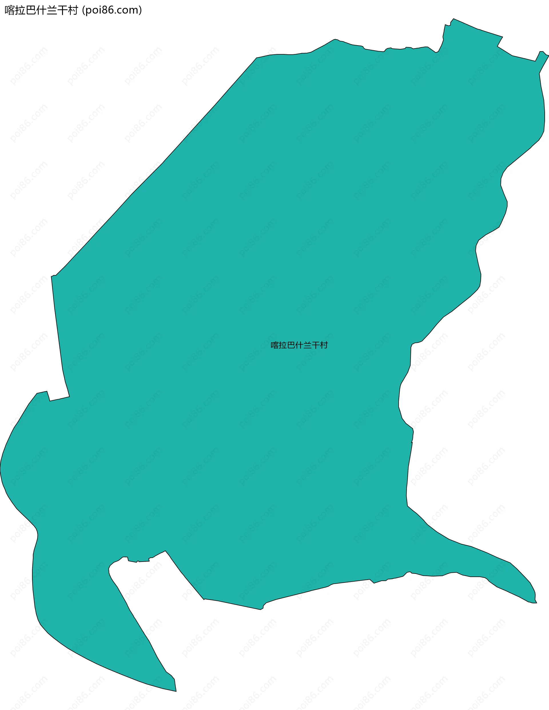 喀拉巴什兰干村边界地图