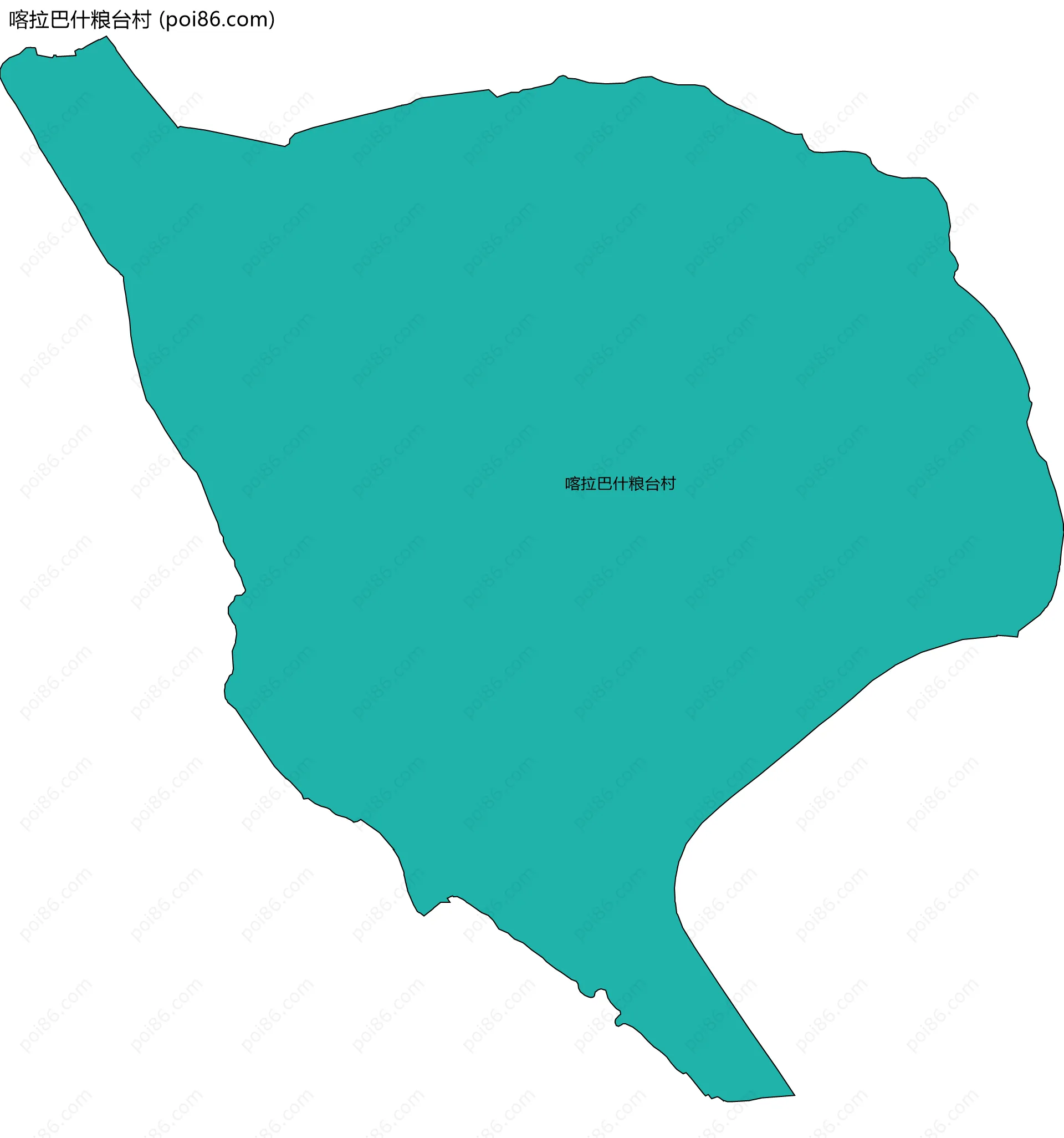 喀拉巴什粮台村边界地图